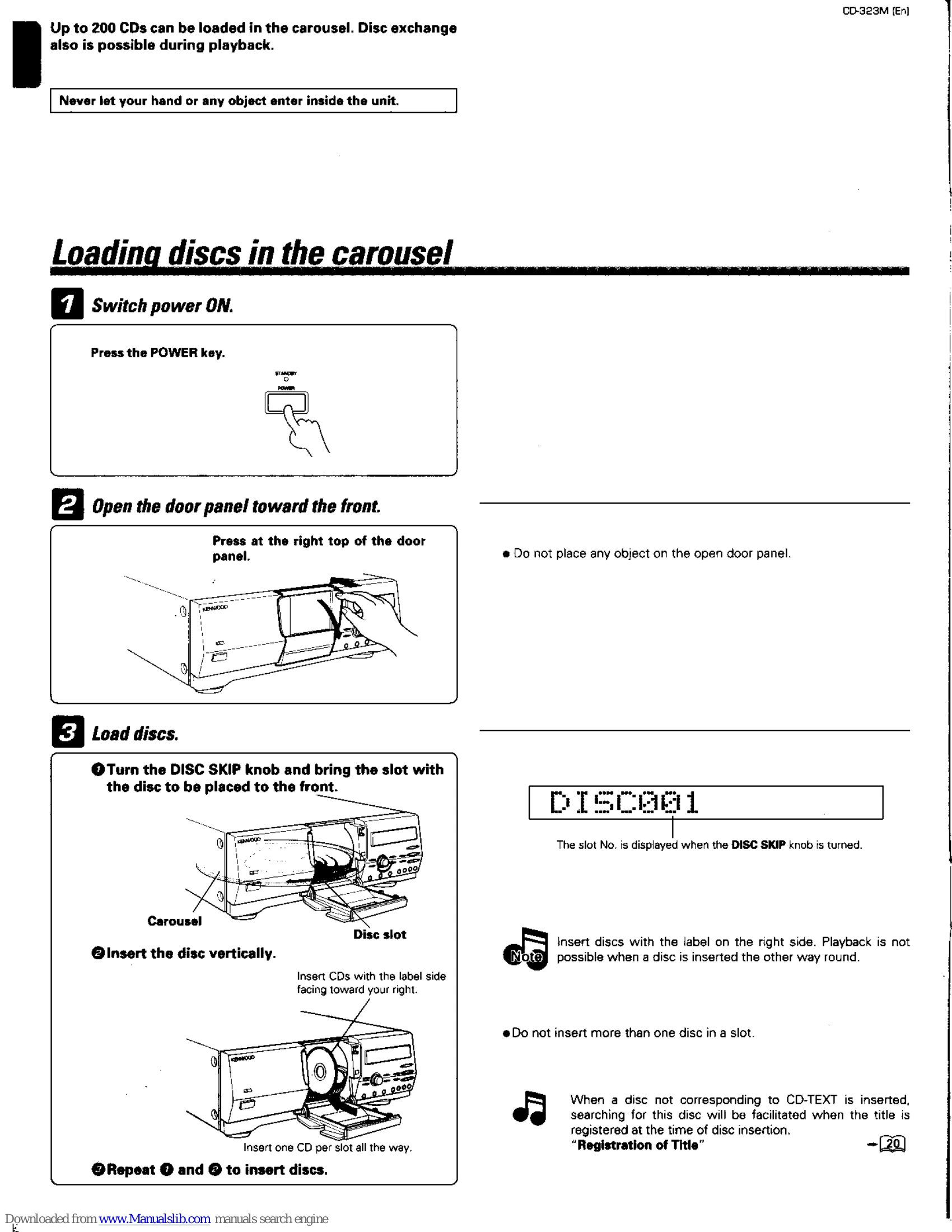 Manual for CD-323M