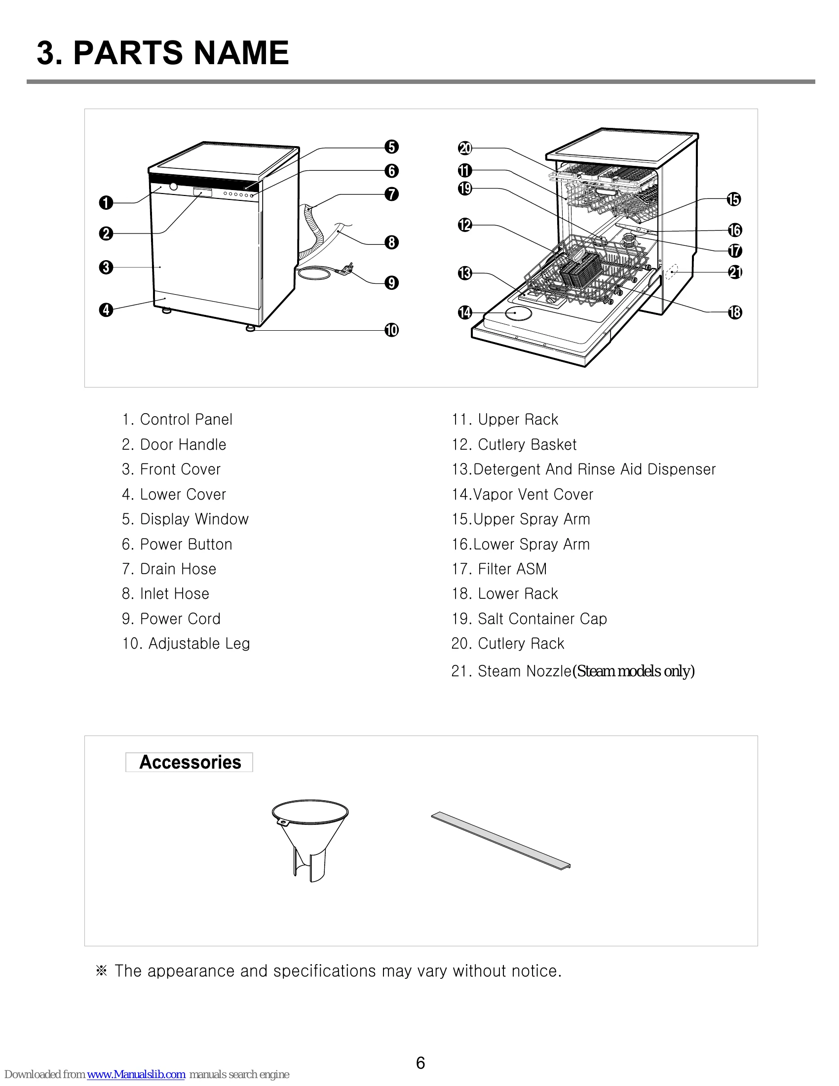 Parts/Service for LD1455W(L,M,T,B,C)FCS2