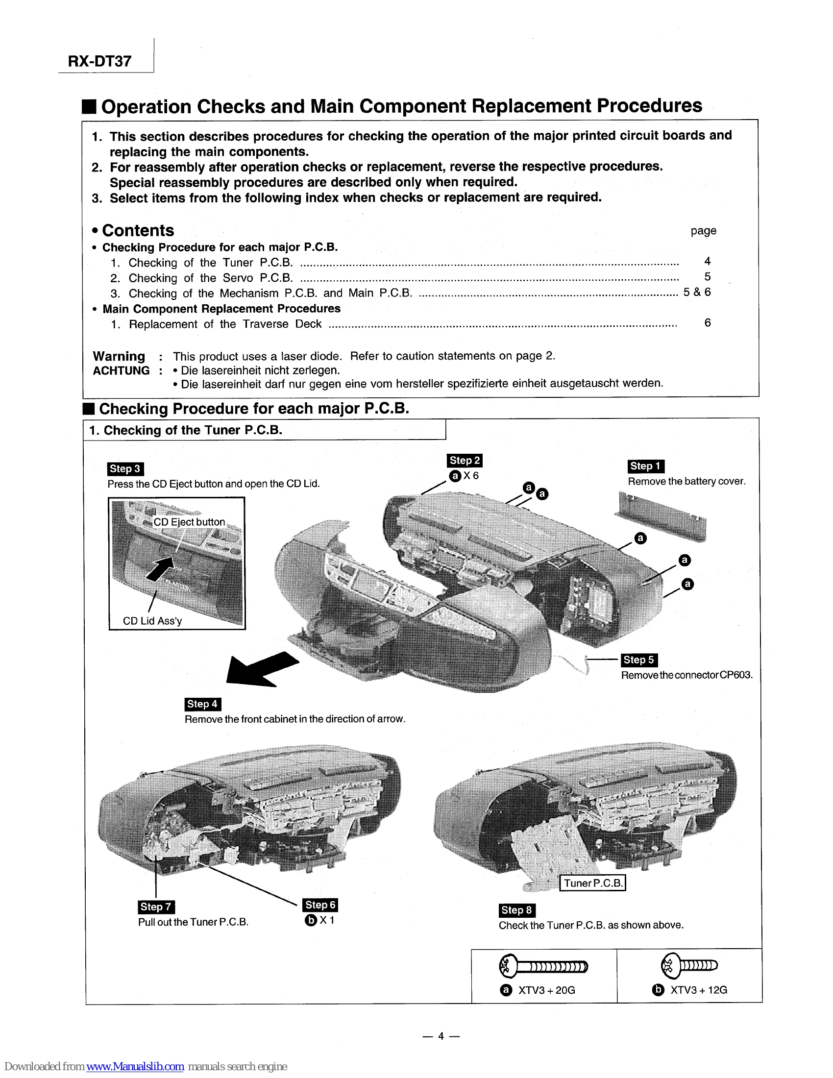 Manual for RX-DT37