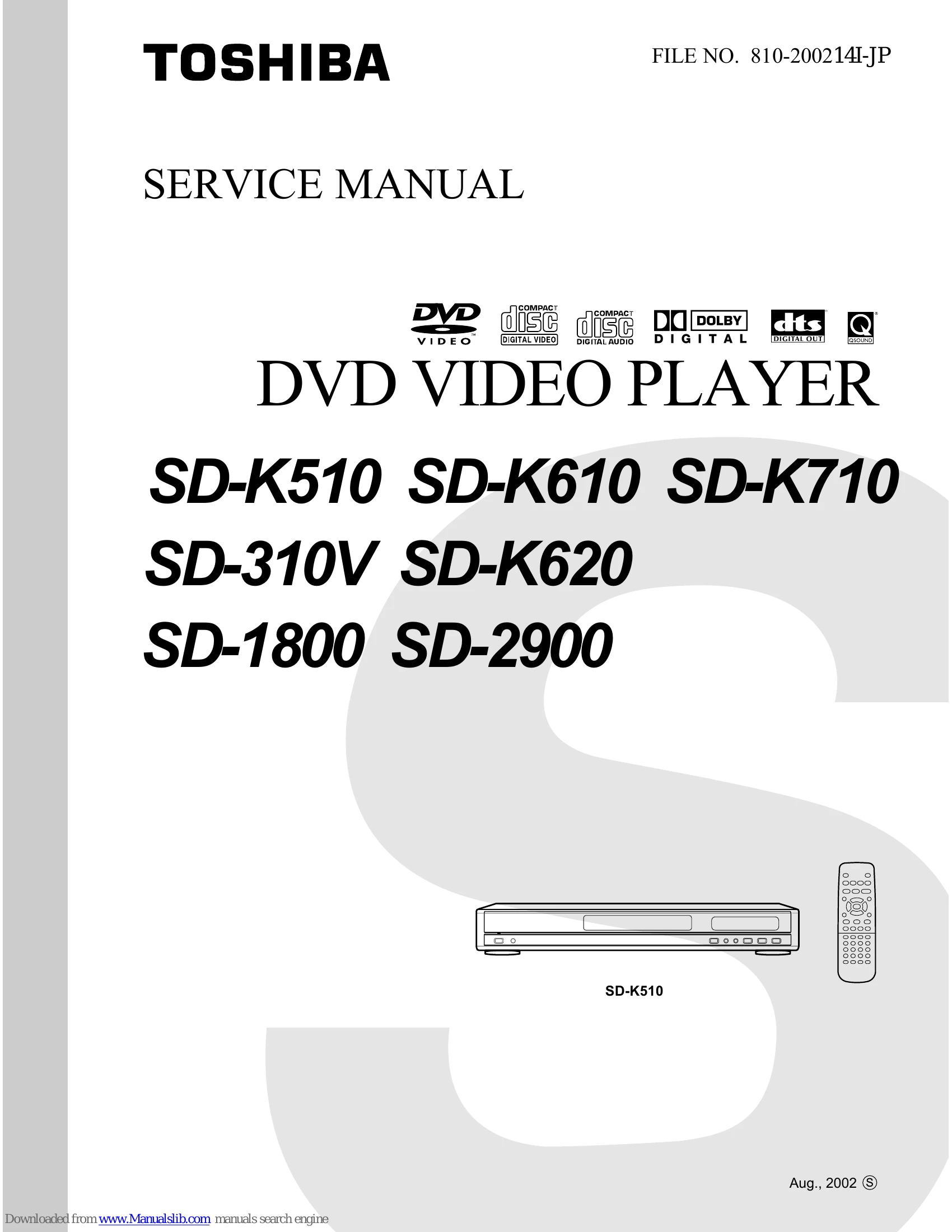 Parts/Service for SD-1800