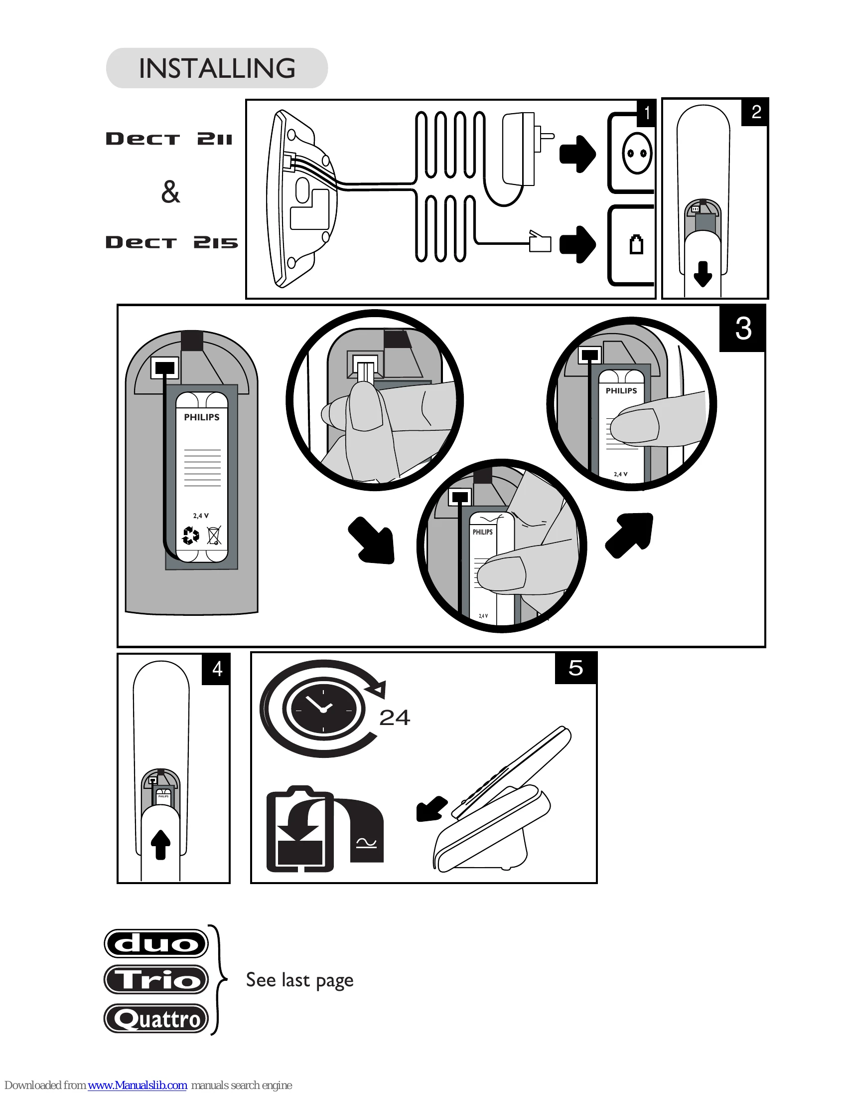 Manual for DECT 211 / DECT 215