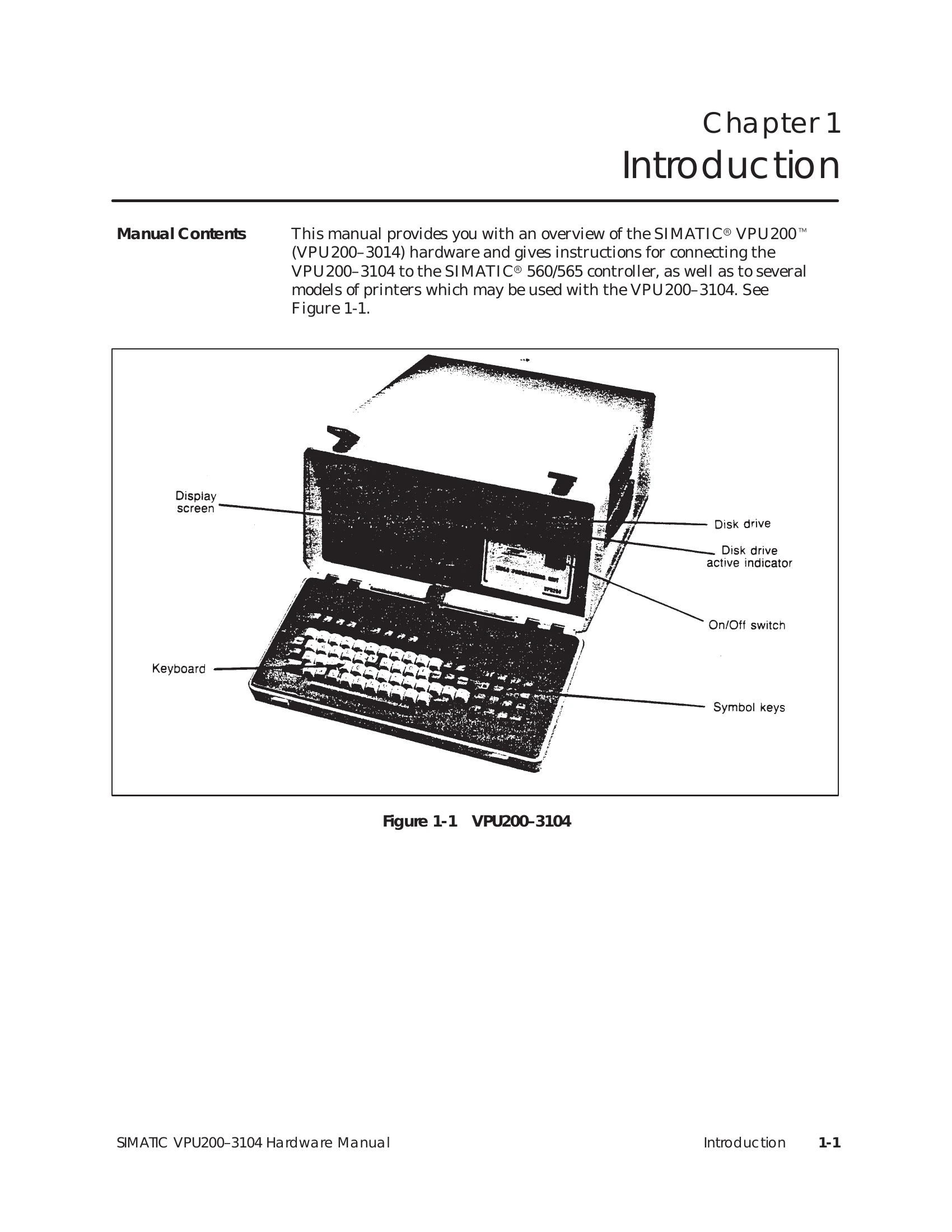 Manual for SIMATIC VPU200-3104