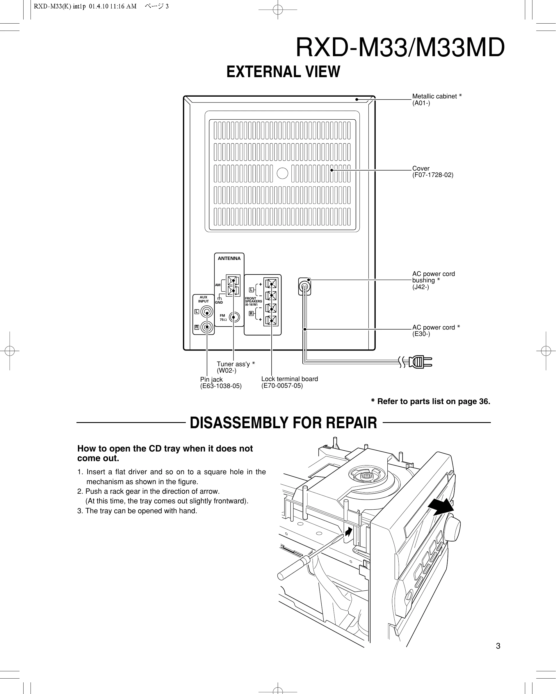 Manual for RXD-M33/M33MD