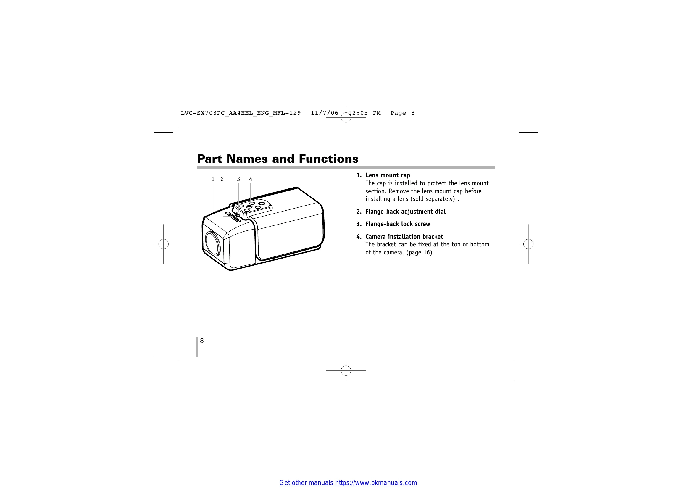 Manual for LVC-SX703PC/OC/MC LVC-SX703PB/OB/MB