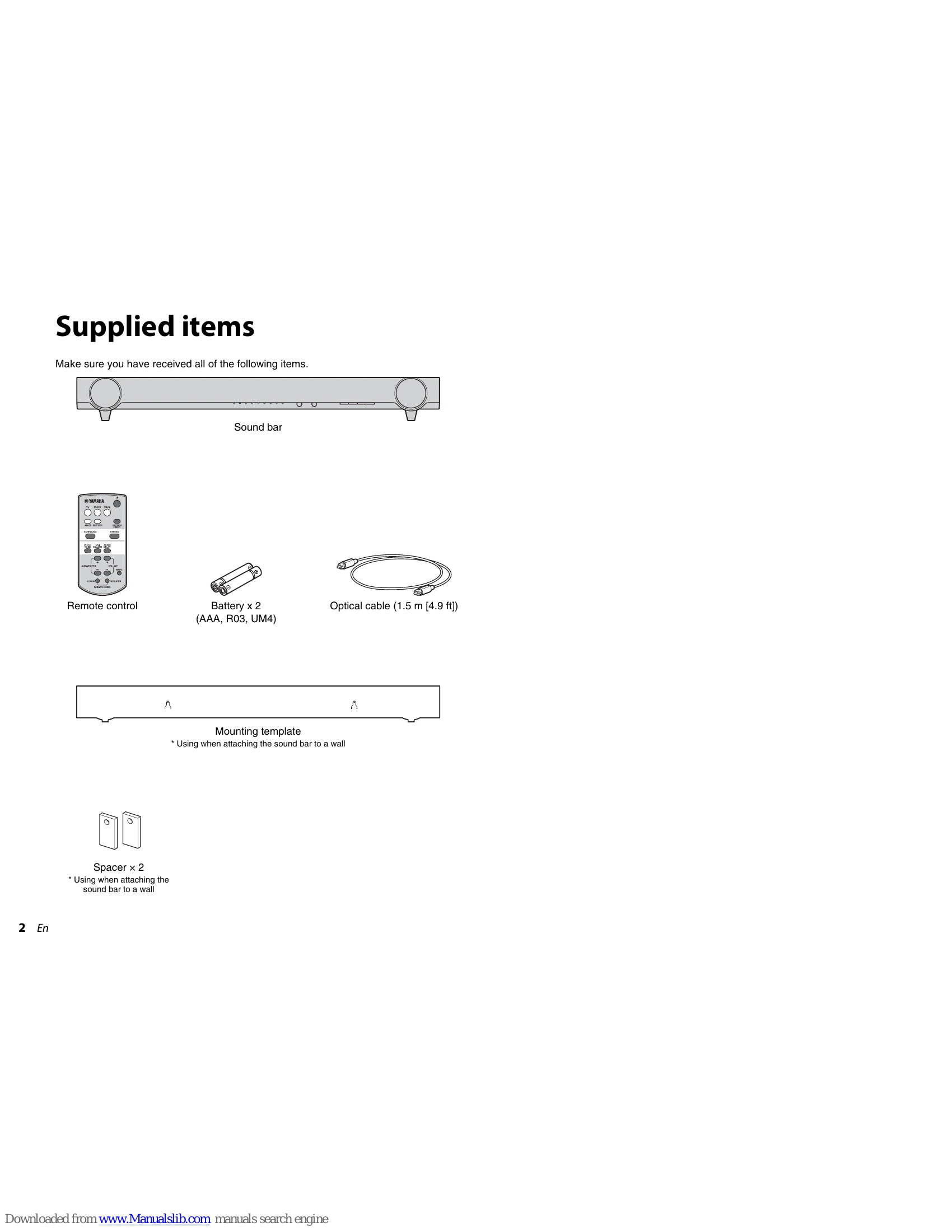Manual for YAS-103