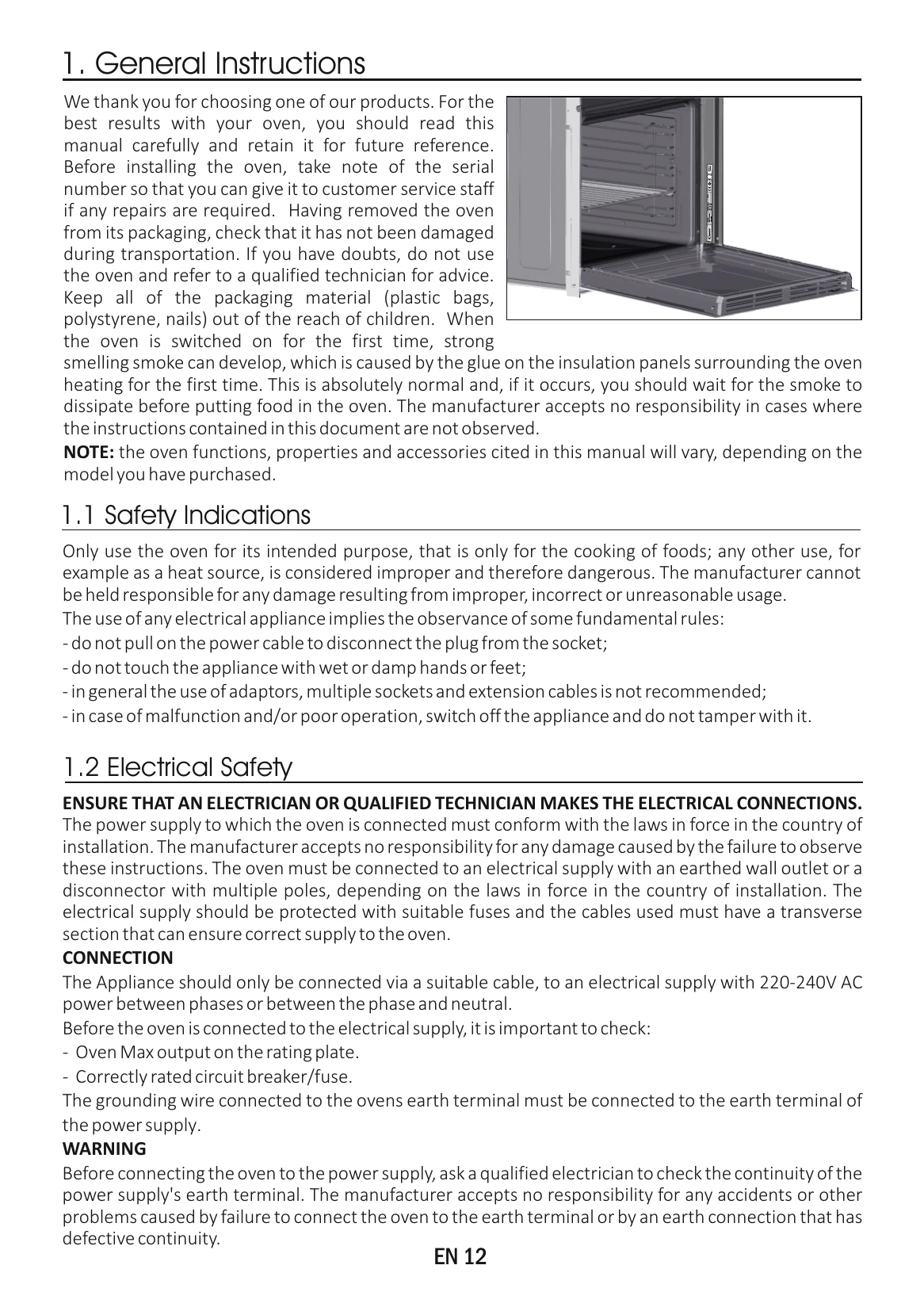 Manual for HWO60B7EX2