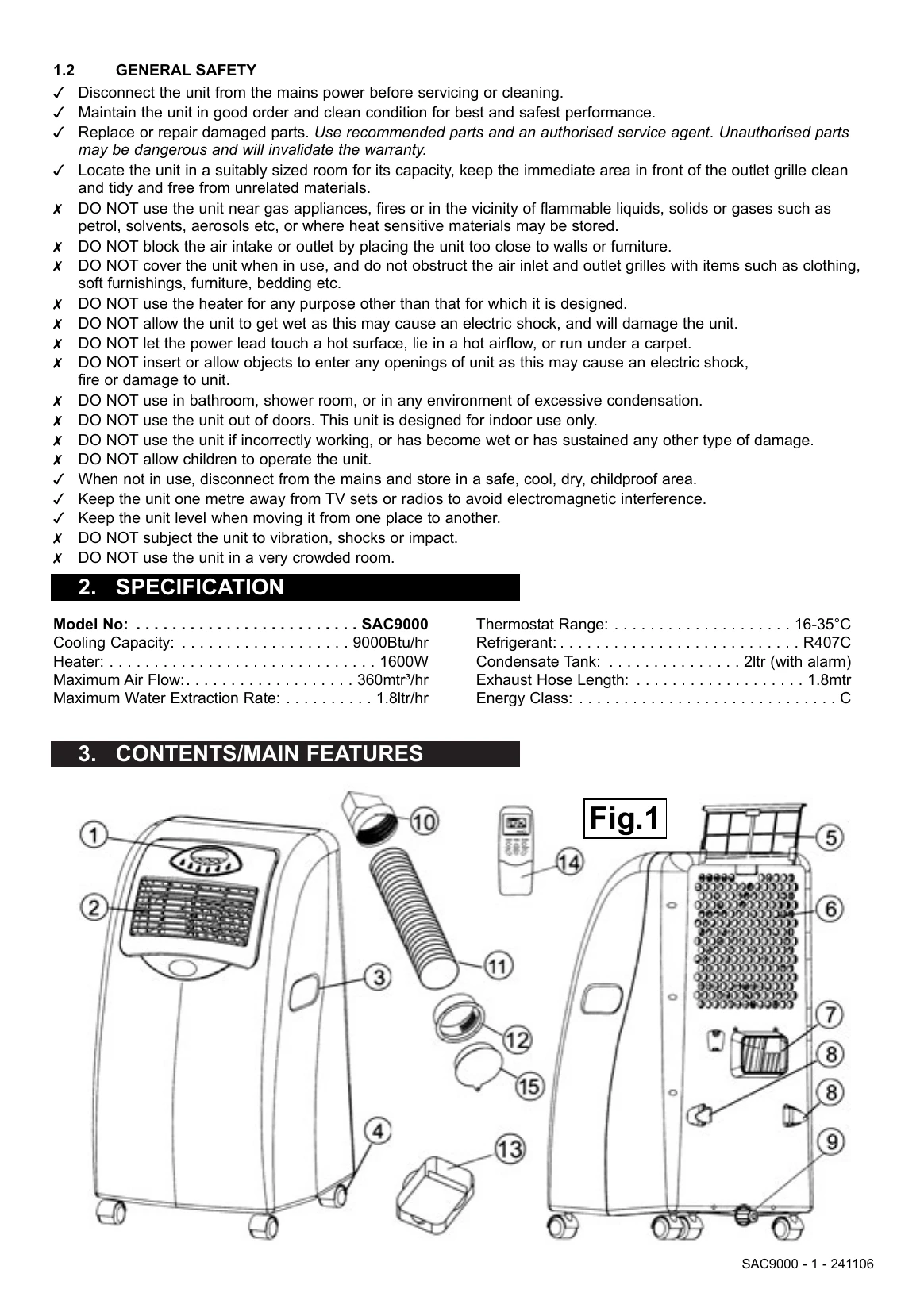 Manual for SAC9000