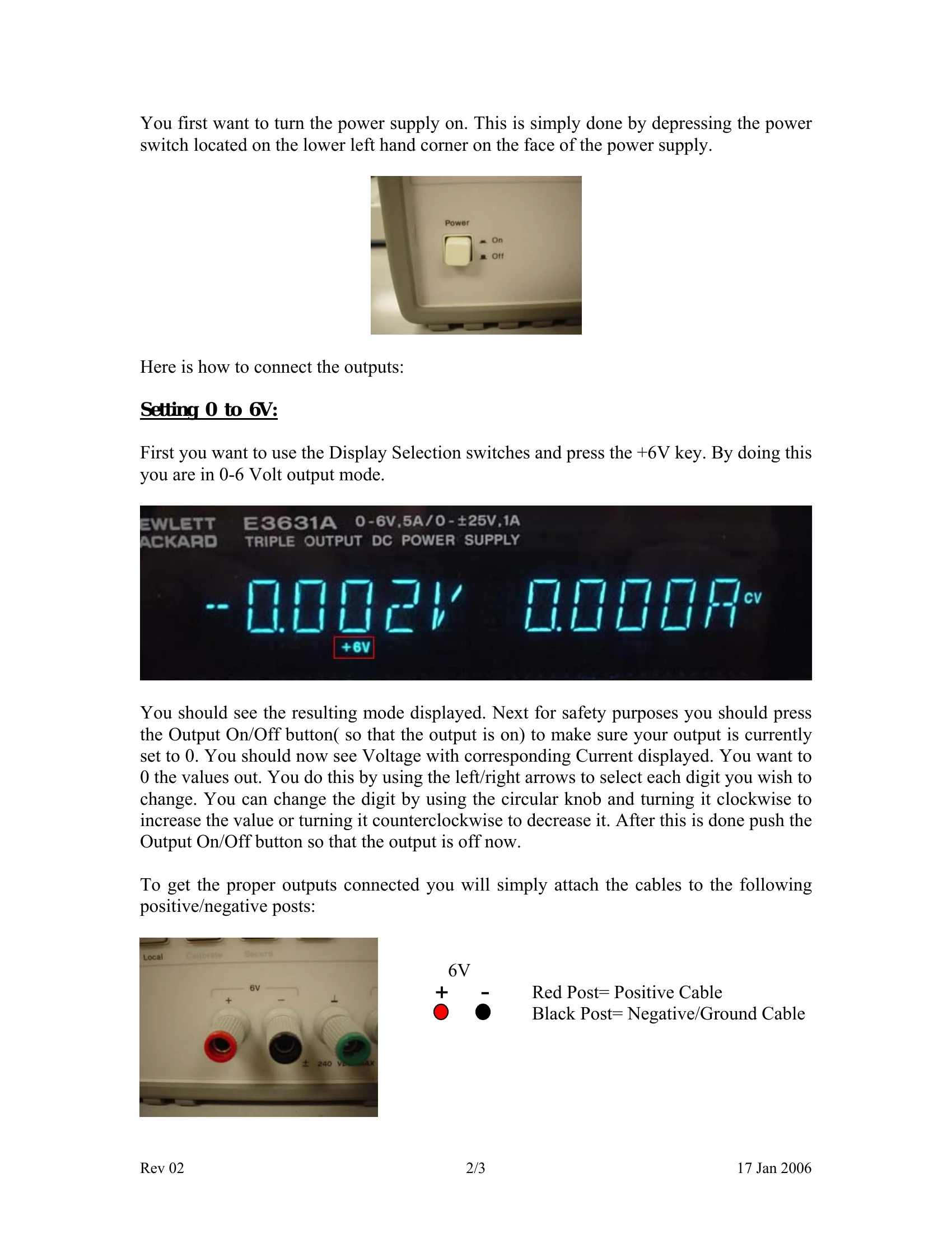 Manual for E3631A