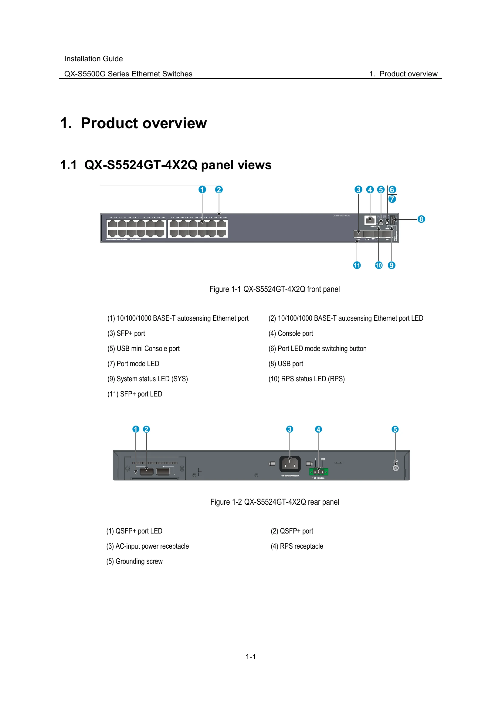 Installation Guide for QX-S5500G
