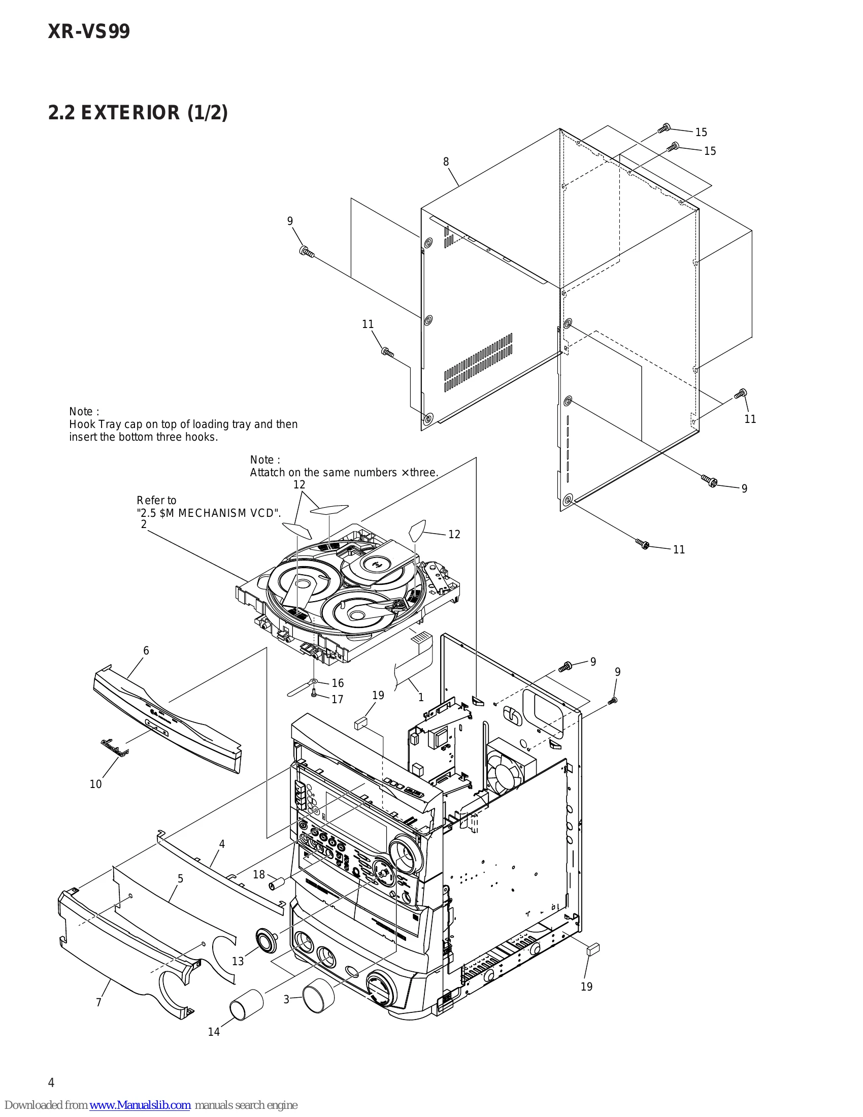Parts/Service for XR-VS99