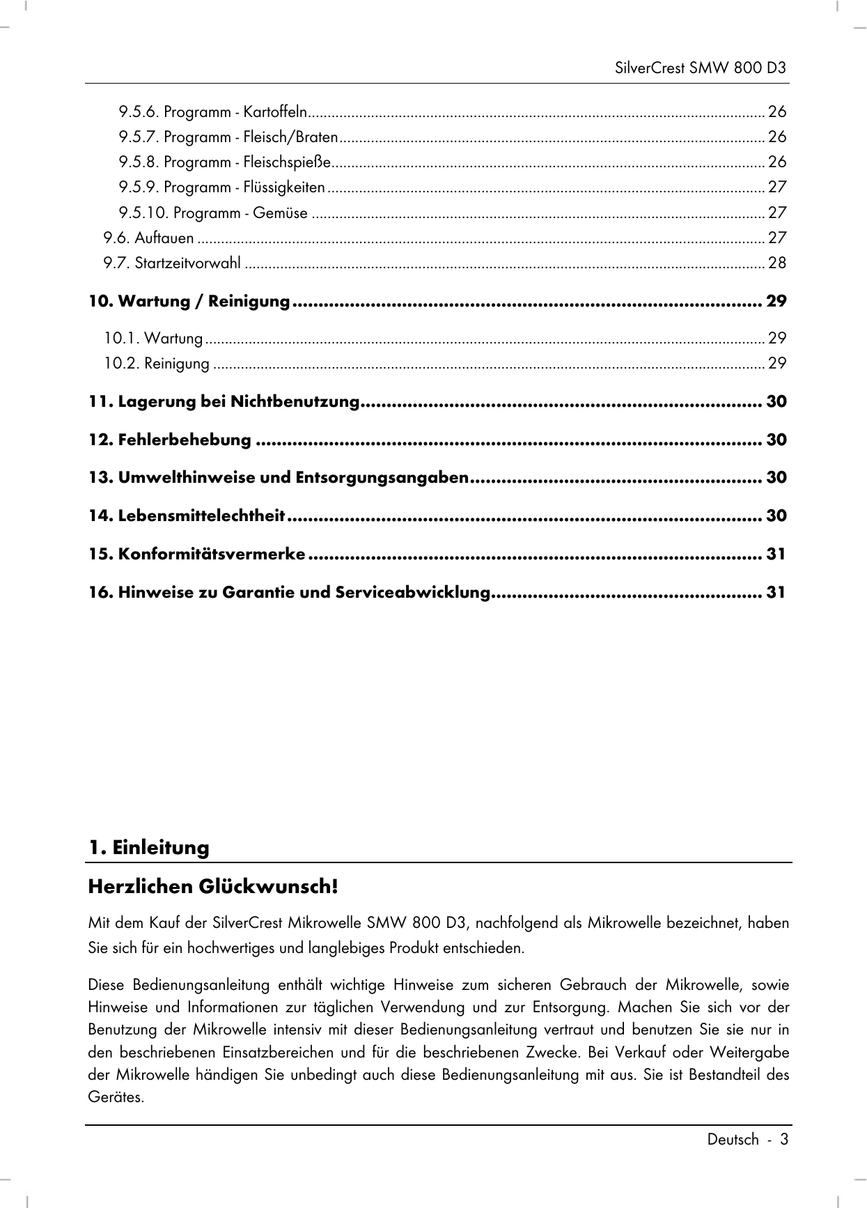Manual for SMW 800 D3