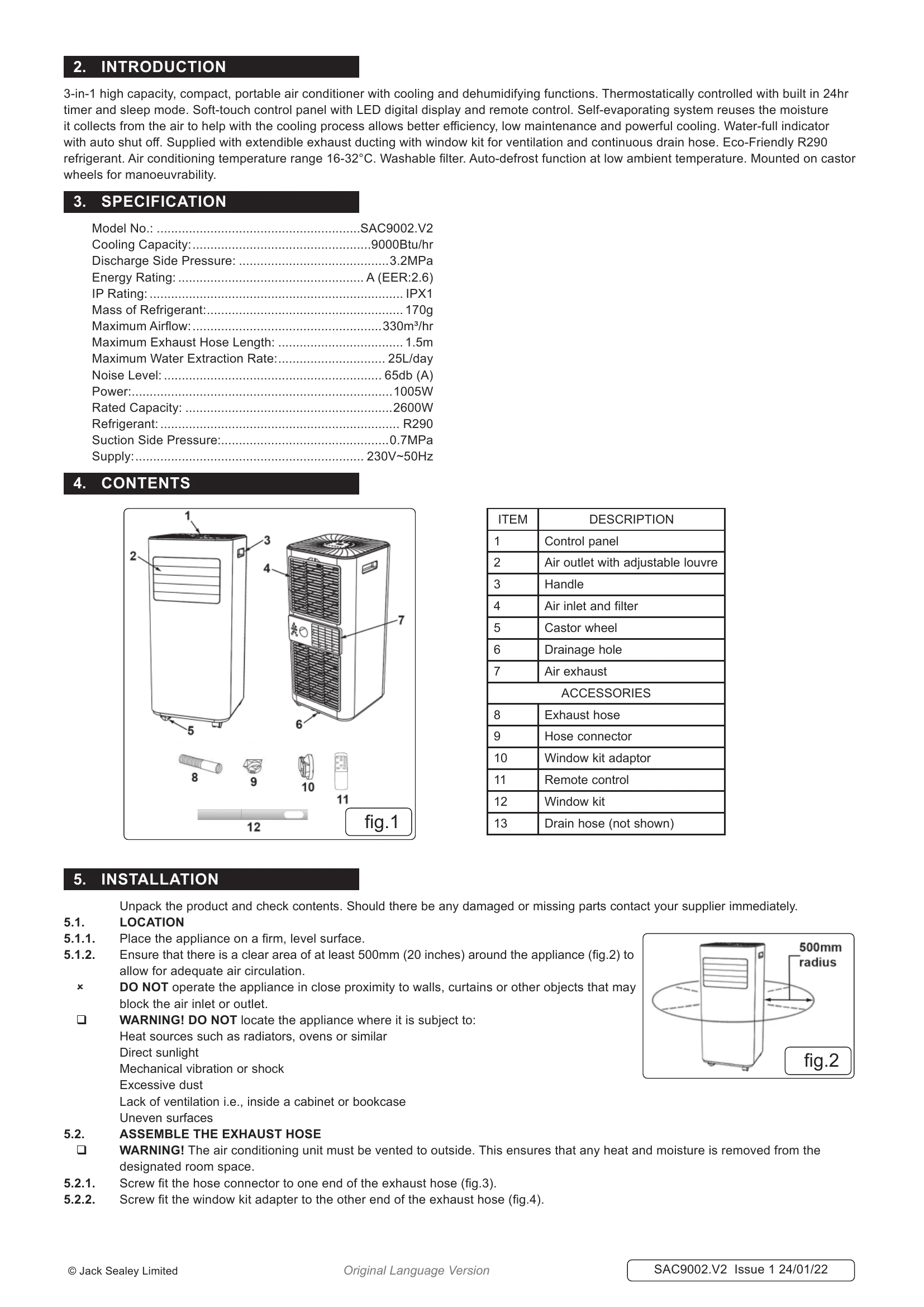 Manual for SAC9002