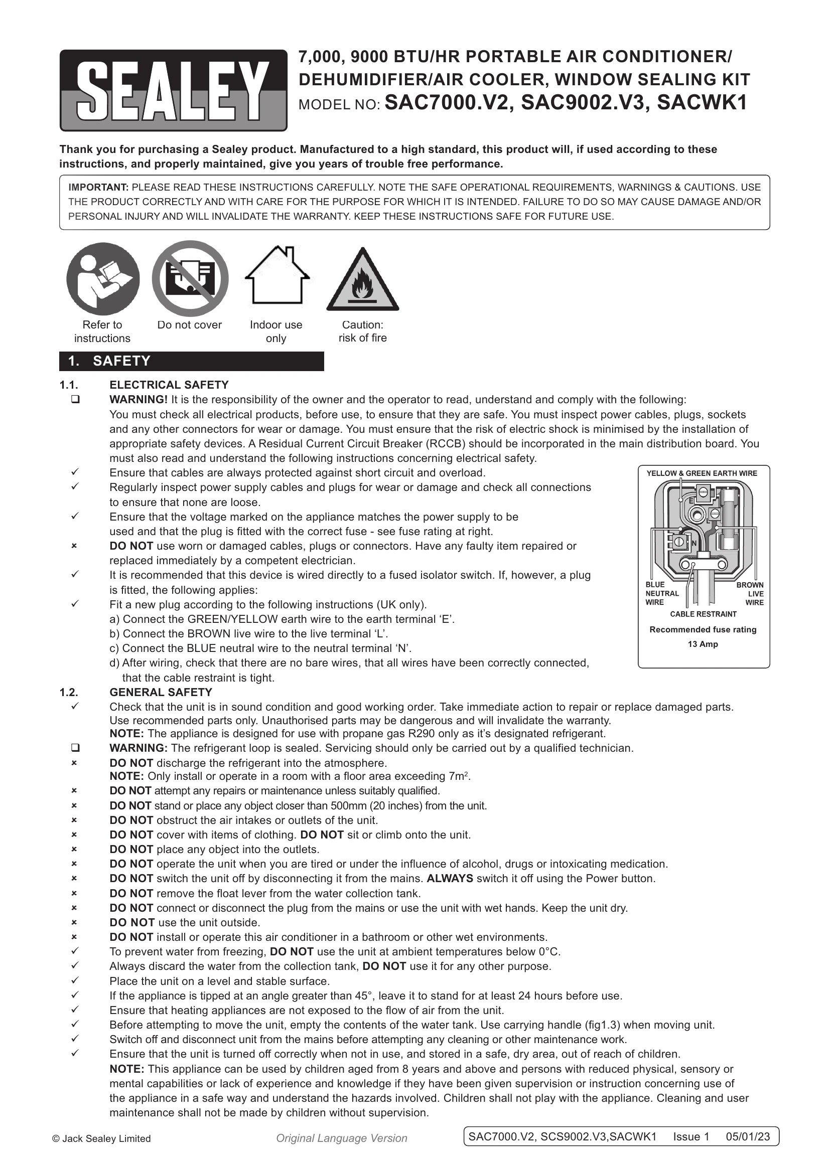 Manual for SAC7000.V2, SAC9002.V3, SACWK1