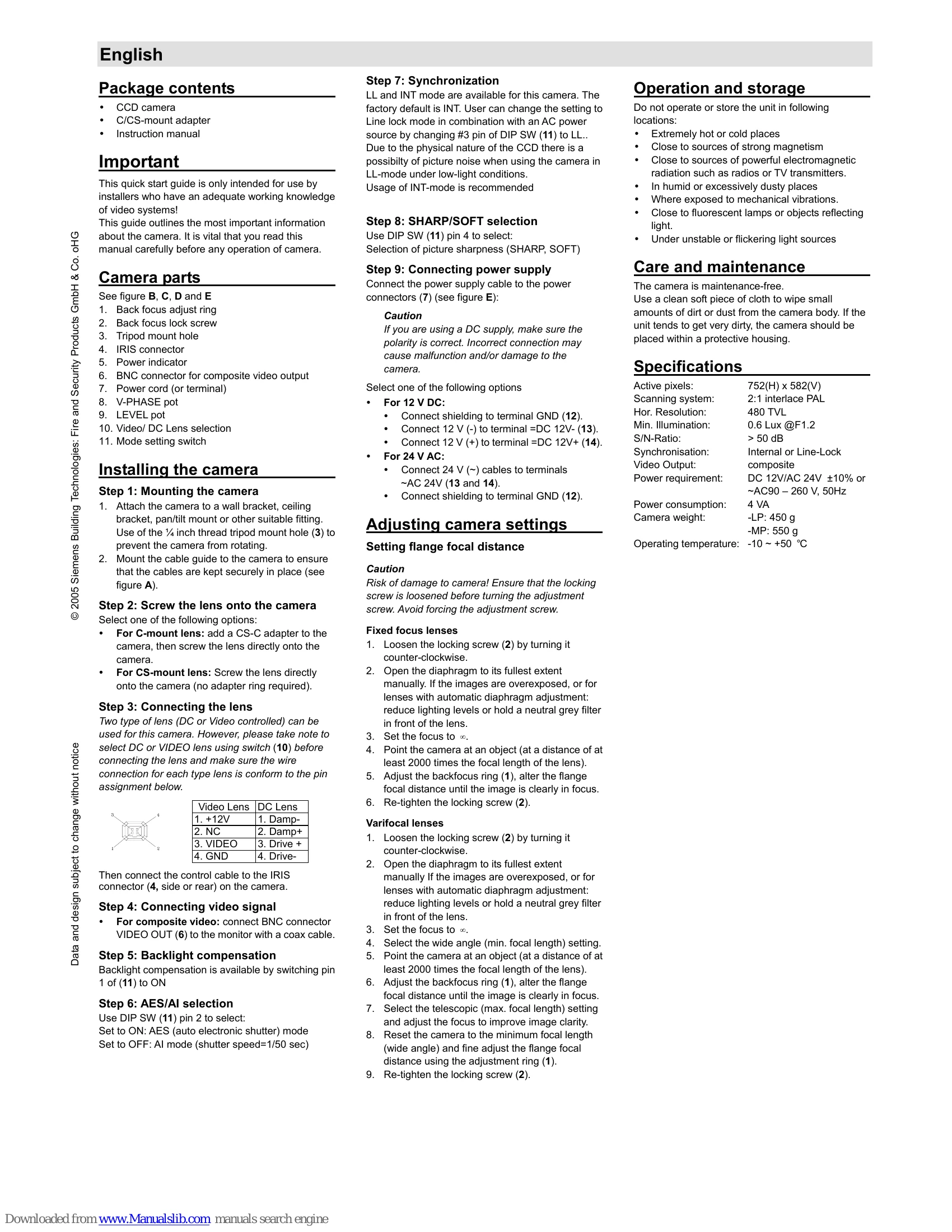 Installation Guide for CCBC1345