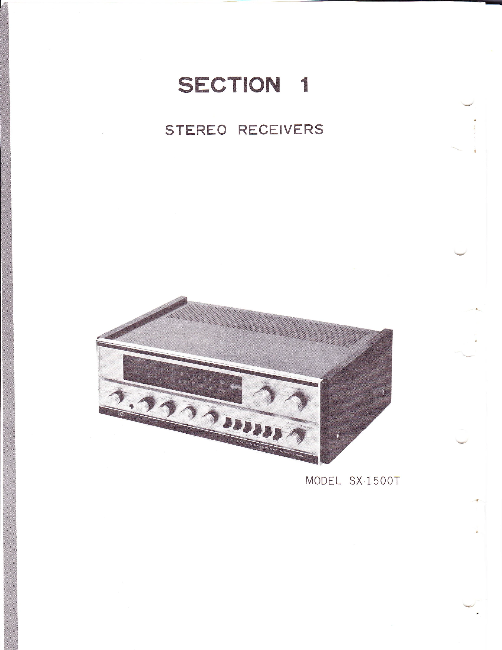 Manual for SX-1500T