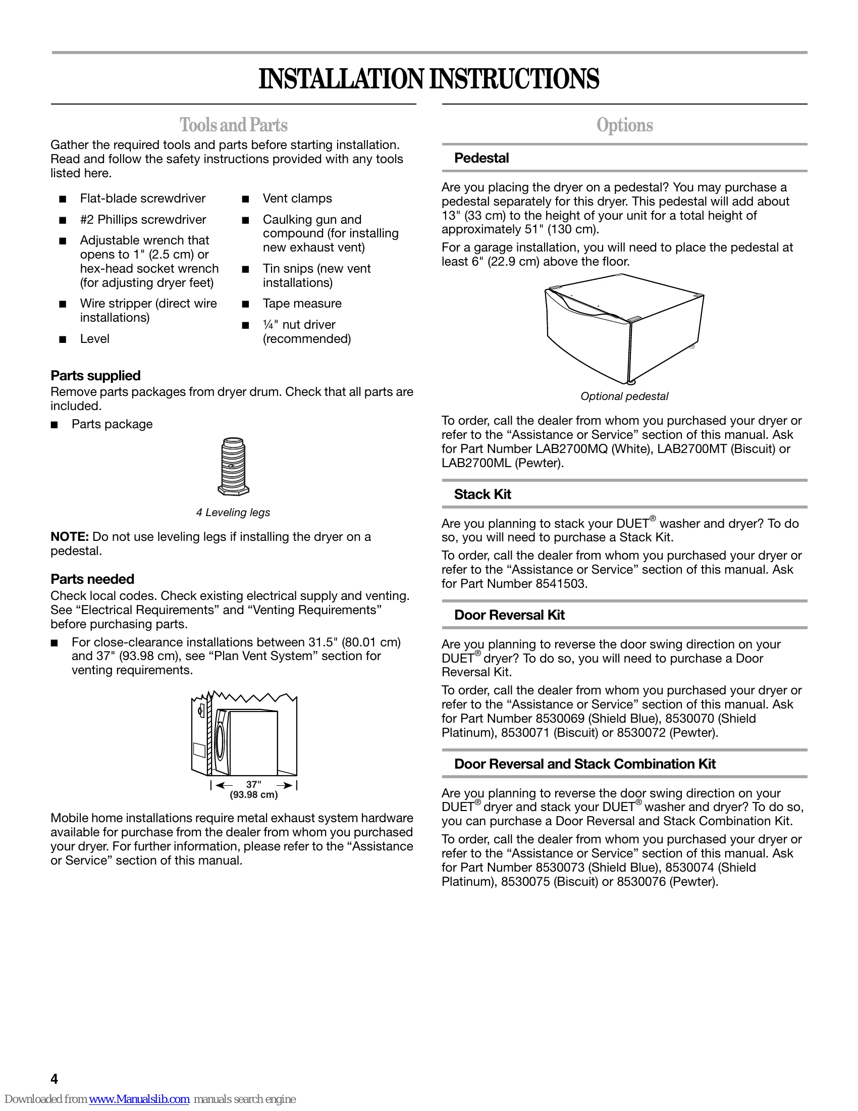Manual for Duet