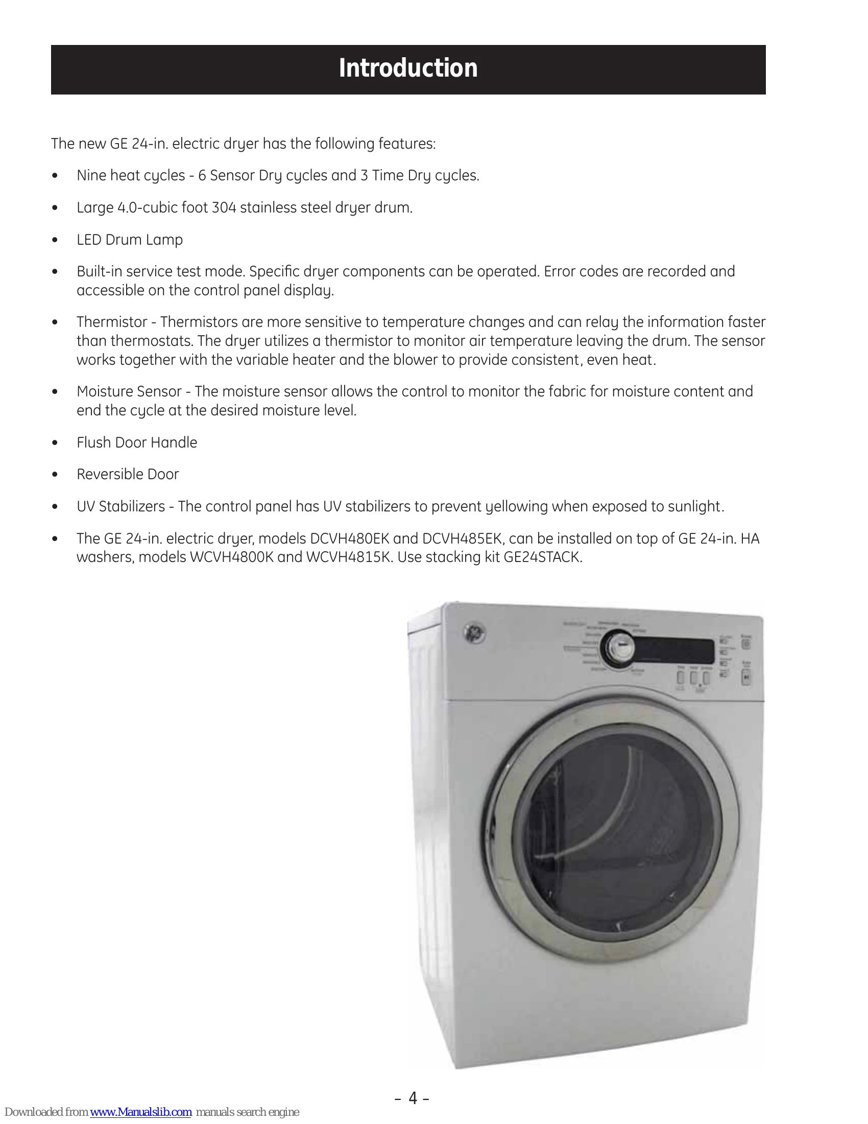 Parts/Service for DCVH480EK