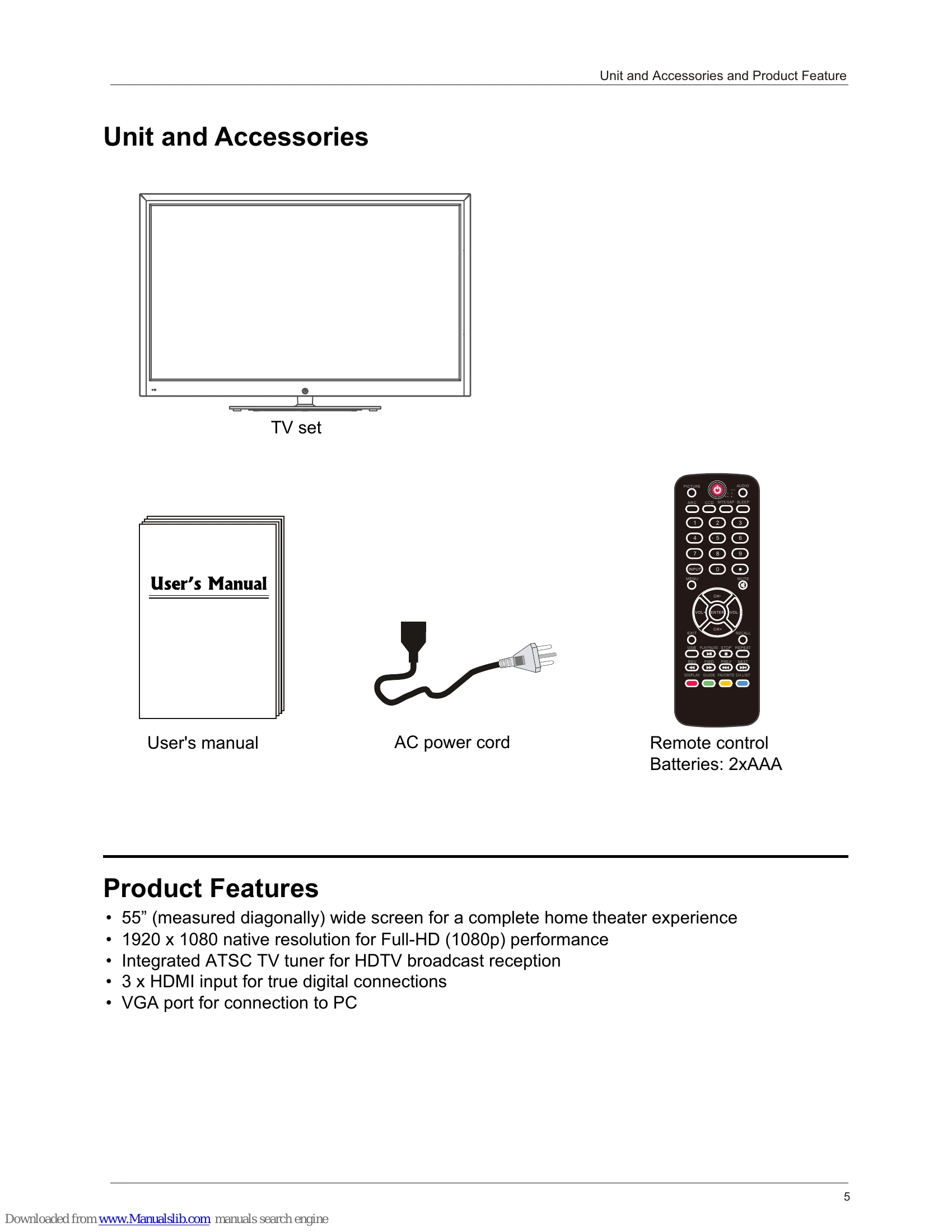 Manual for LE55B1381