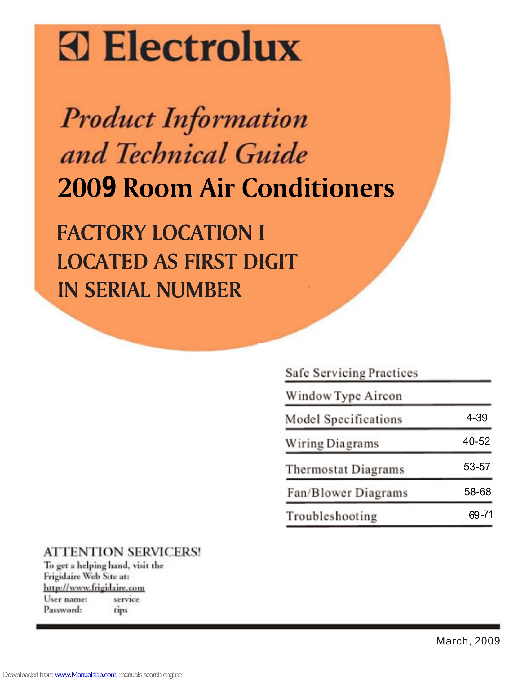 Manual for 2009 Room Air Conditioners