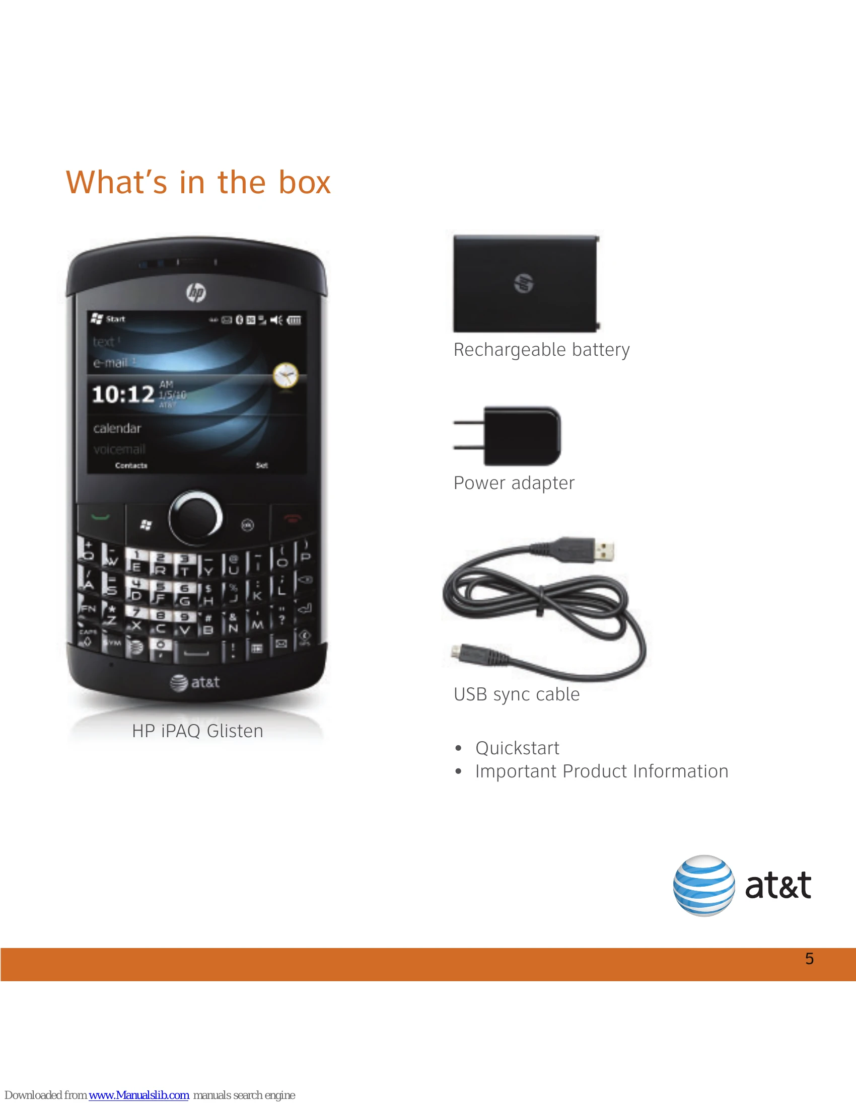 Quick Start Guide for iPAQ Glisten