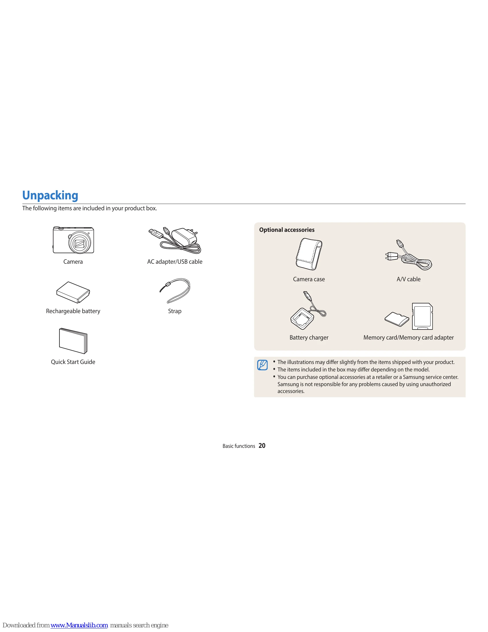 Manual for WB350F/WB351F/WB352F