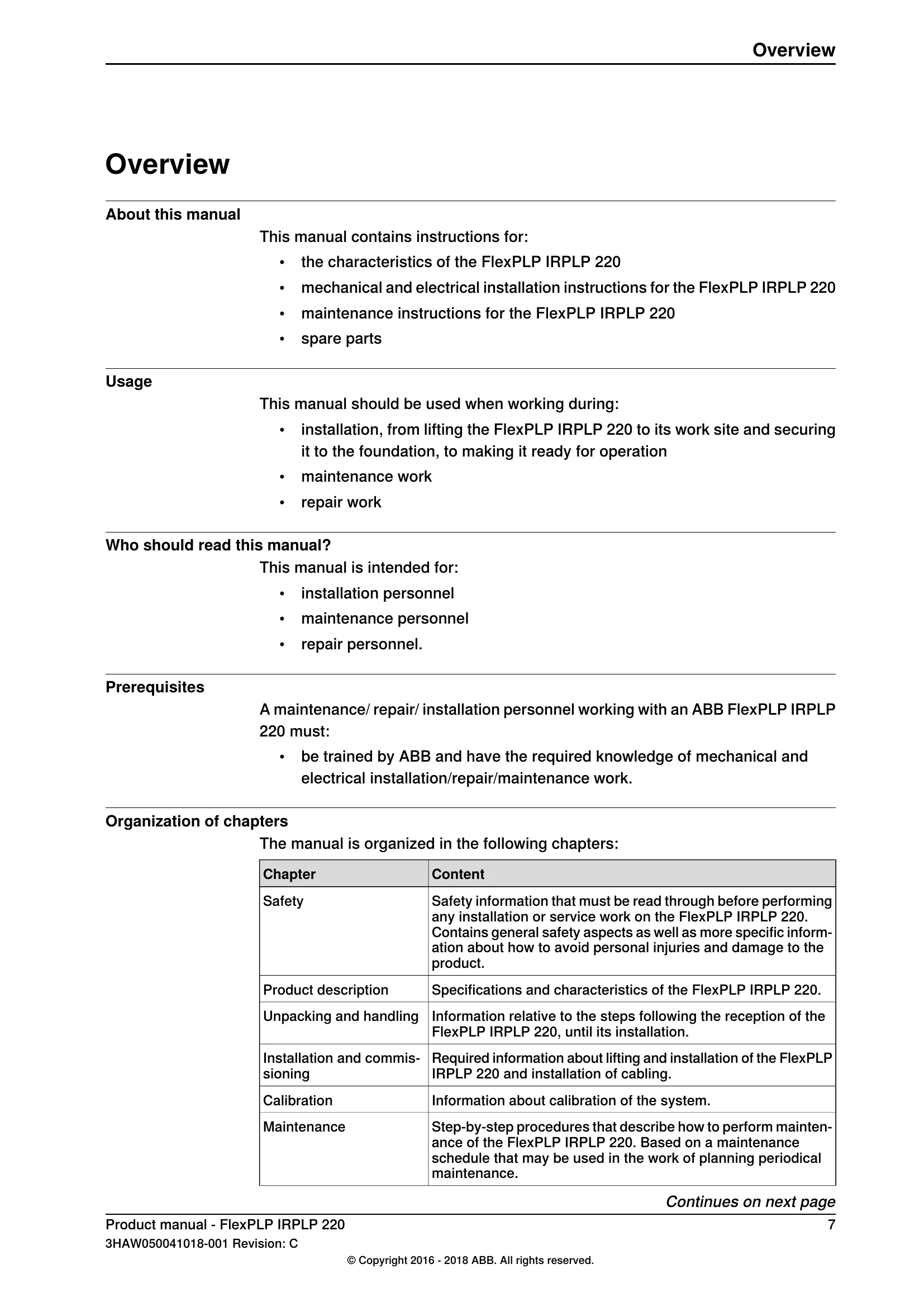 Manual for FlexPLP IRPLP 220