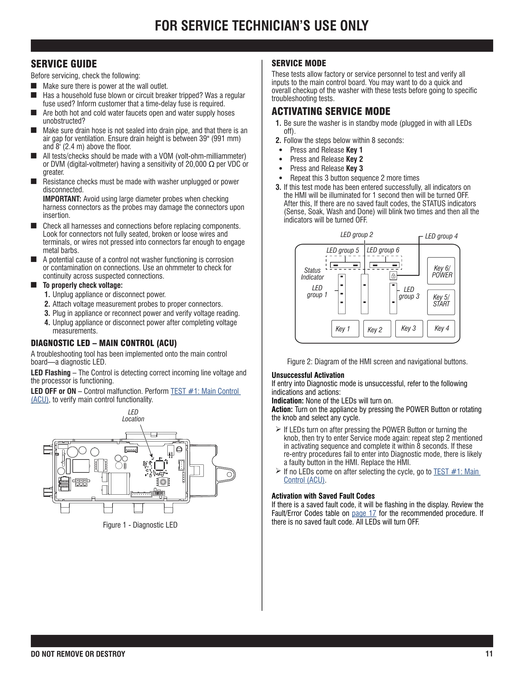 Parts/Service for 4.8 Cubic Foot Top Load Washer