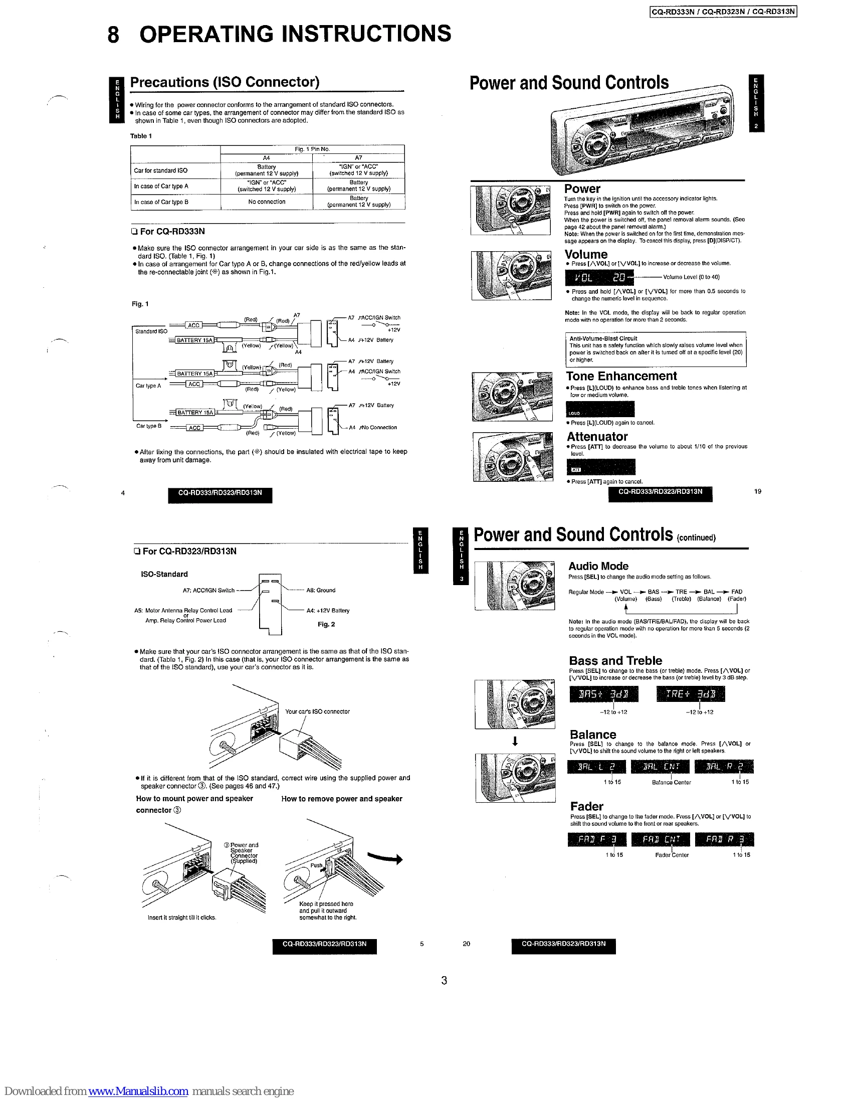 Manual for CQ-RD333N