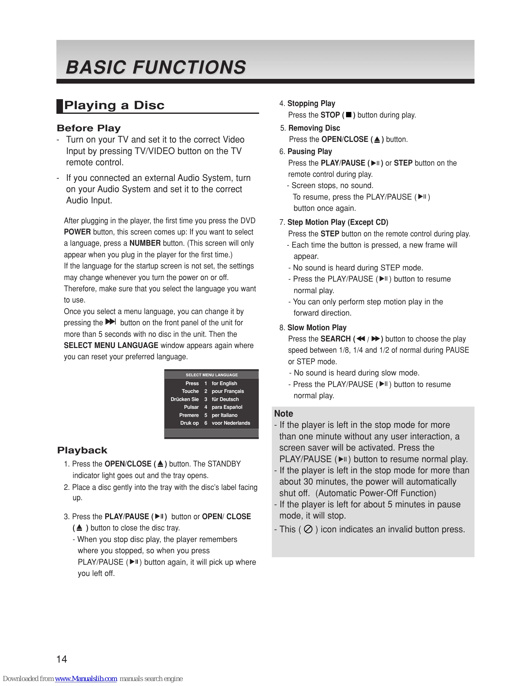 Manual for DVD-P171