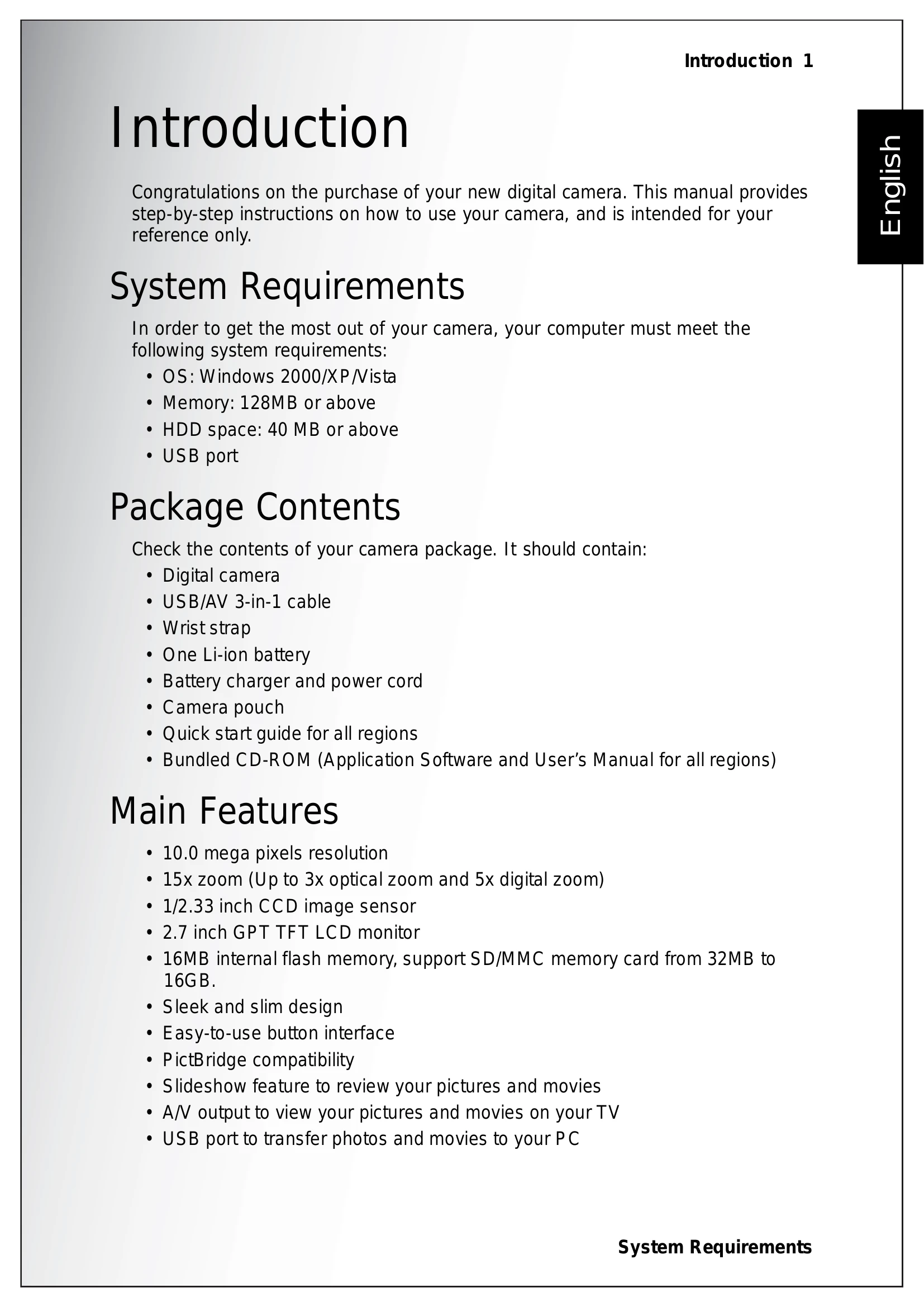 Manual for VPC-E1075