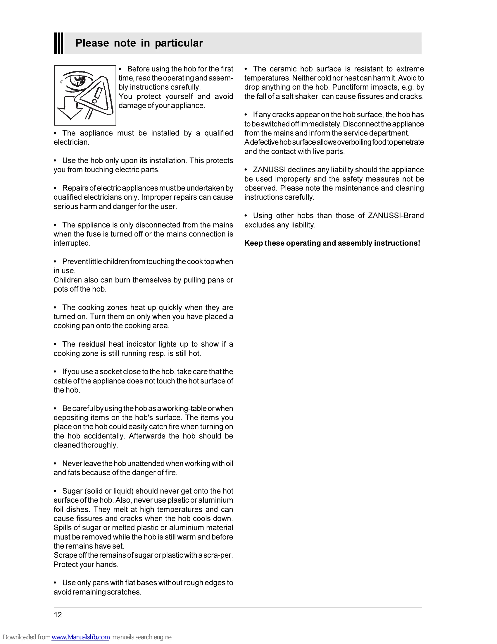 Manual for ZG 1102 / ZGW 1302 / ZGW 1302 X