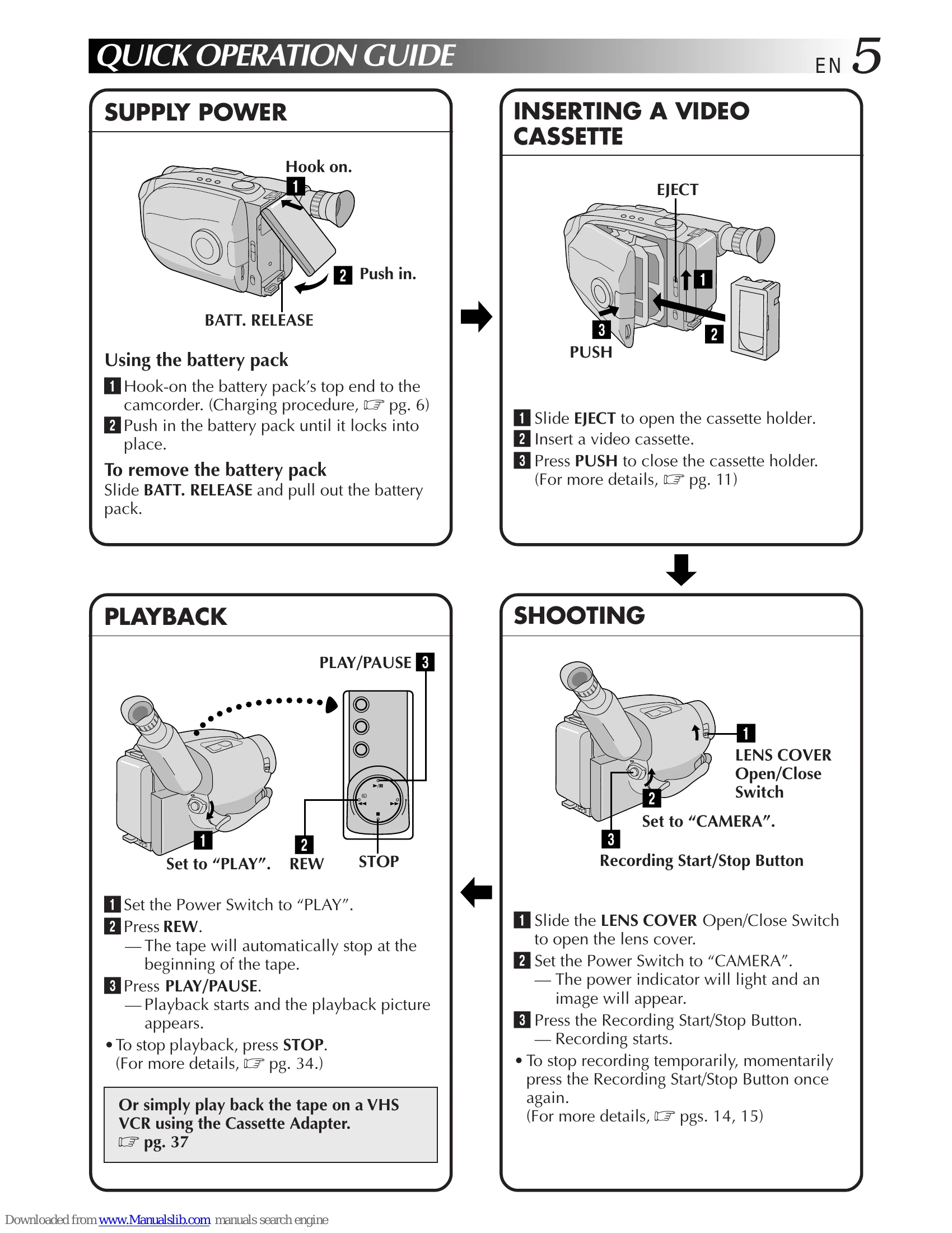 Manual for GR-AX480
