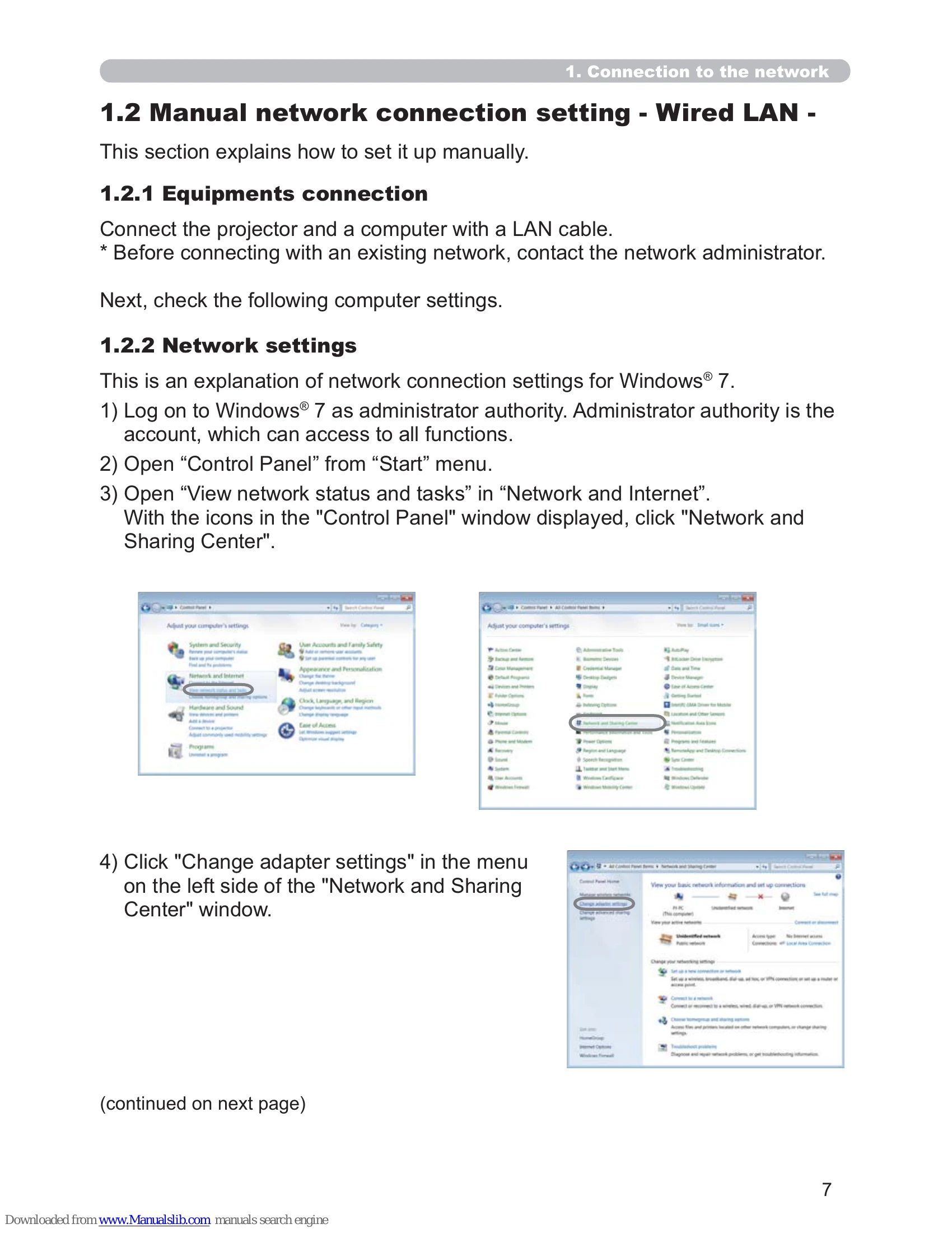 Manual for CP-A222WN/CP-A302WN/CP-AW252WN