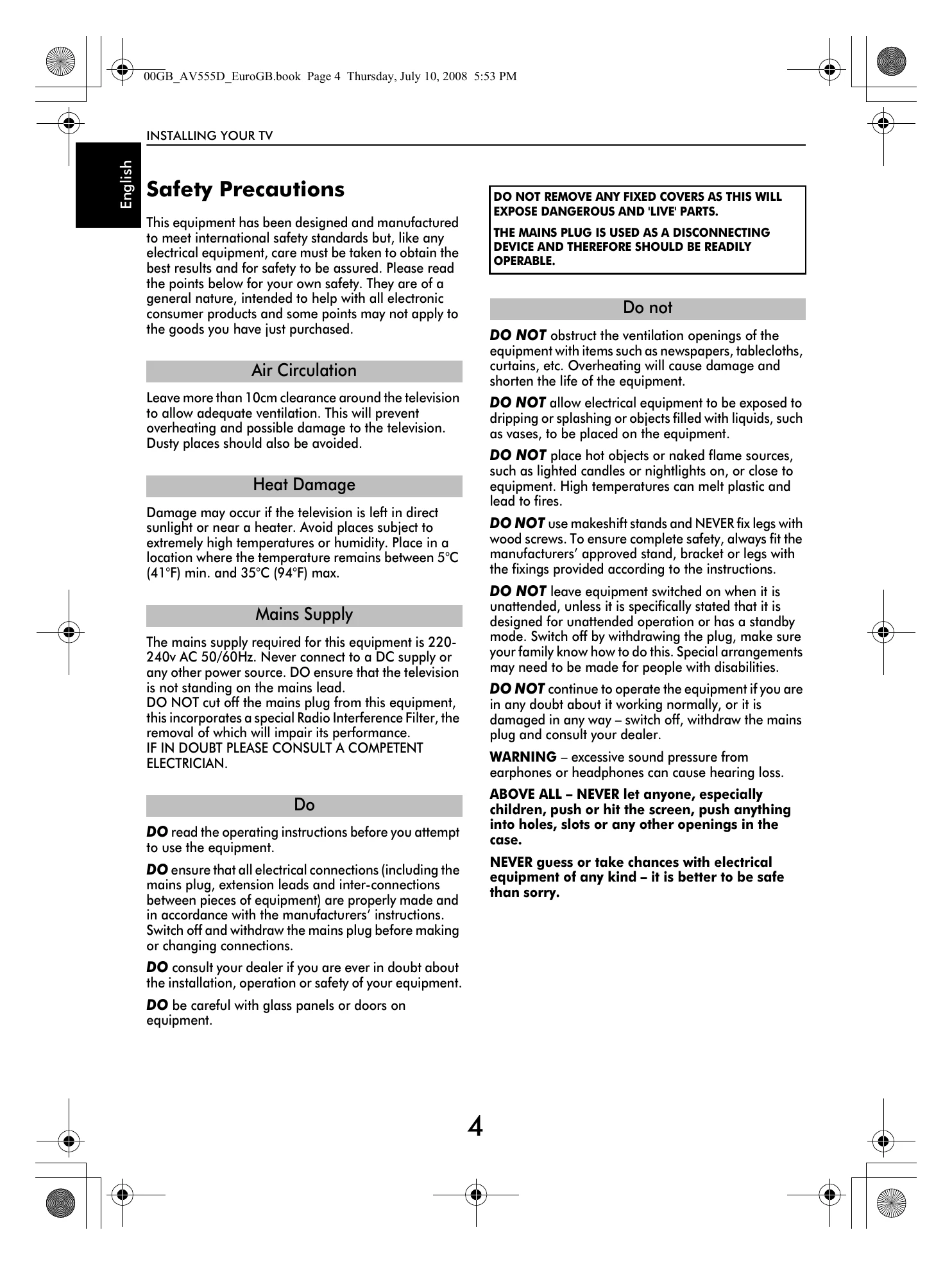 Manual for AV55*