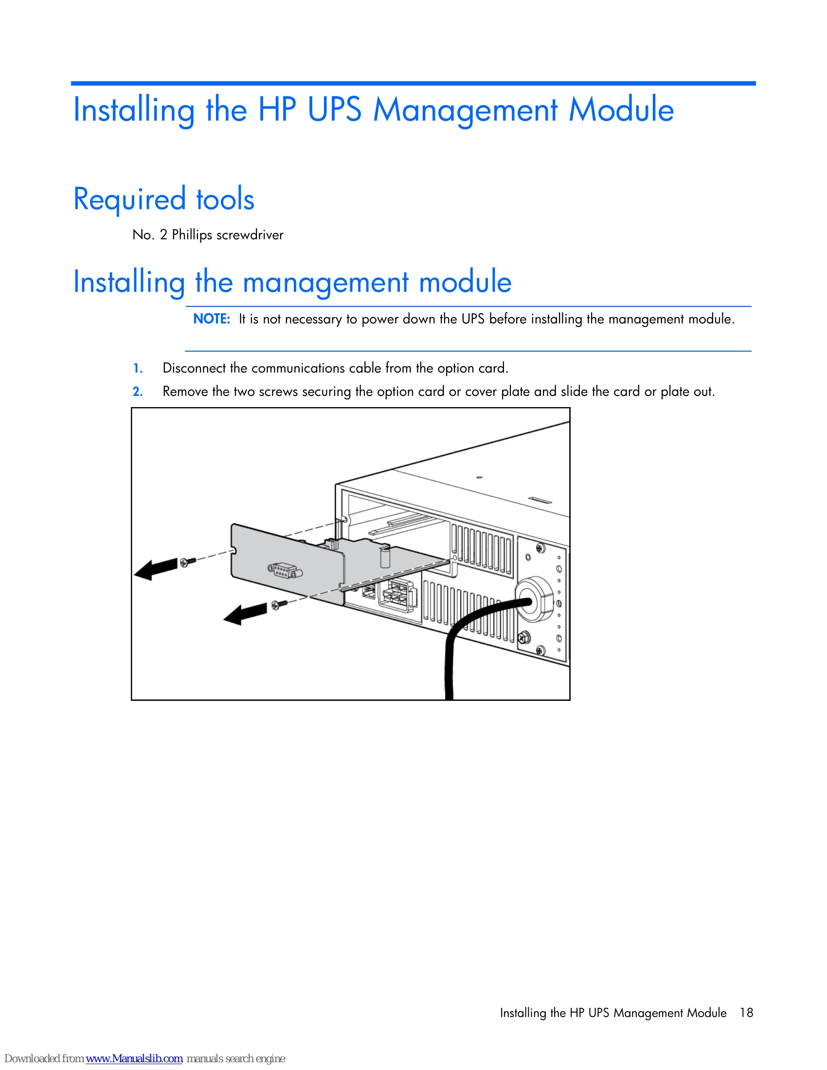 Manual for UPS Management Module