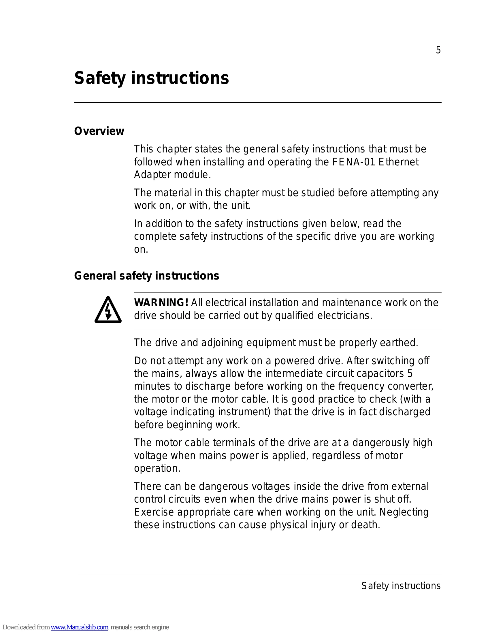 Manual for FENA-01