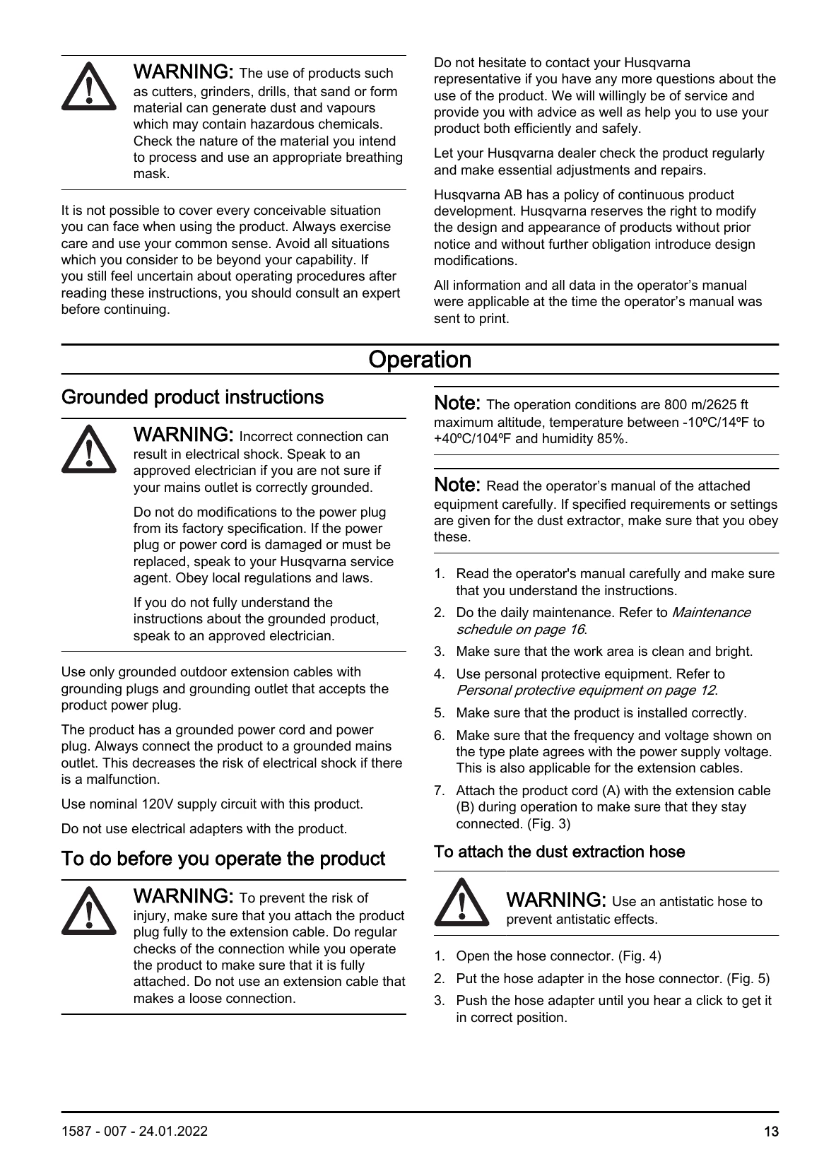 Manual for DE 110S, DE 110, DE 120