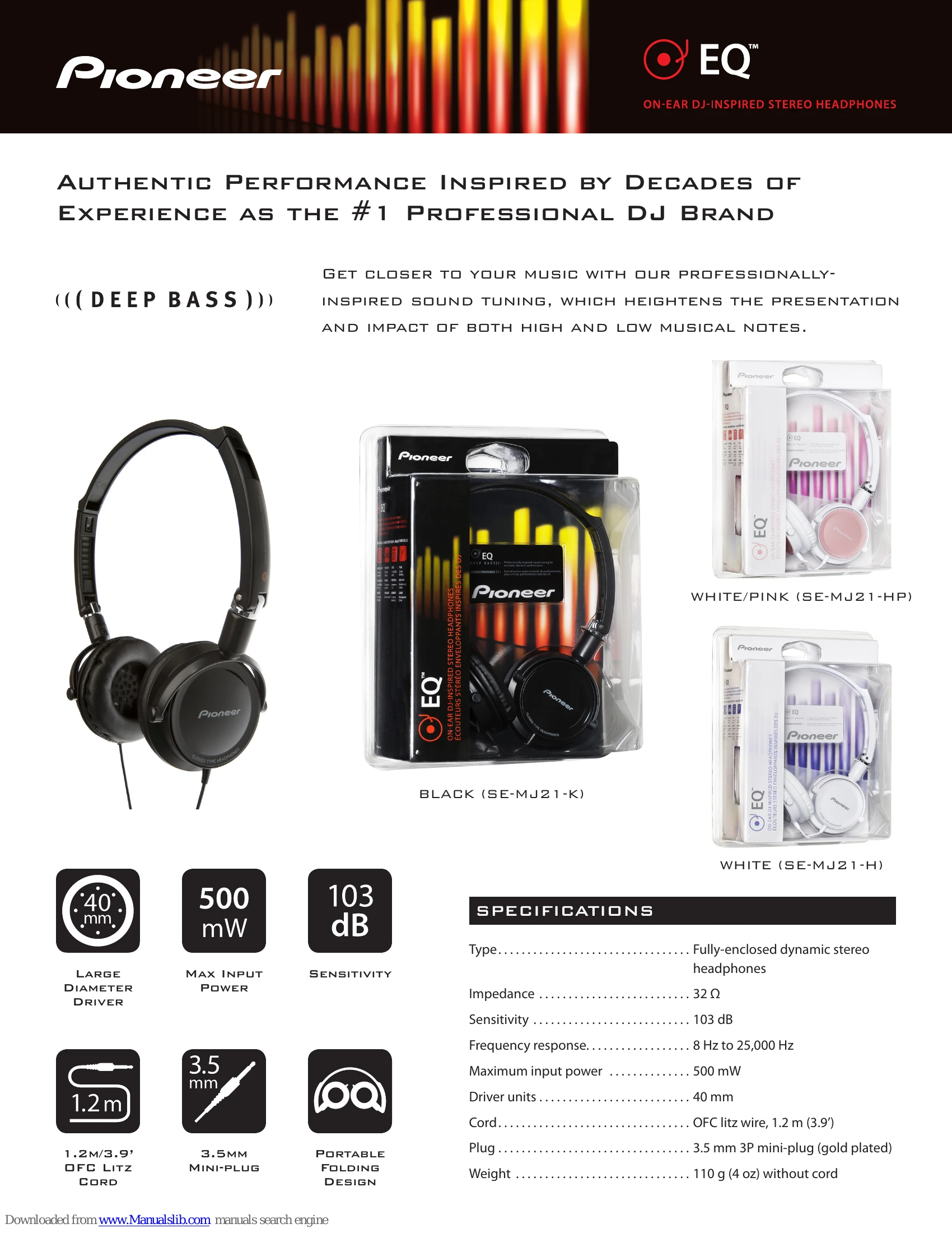 Brochure/Marketing for SE-MJ21-K