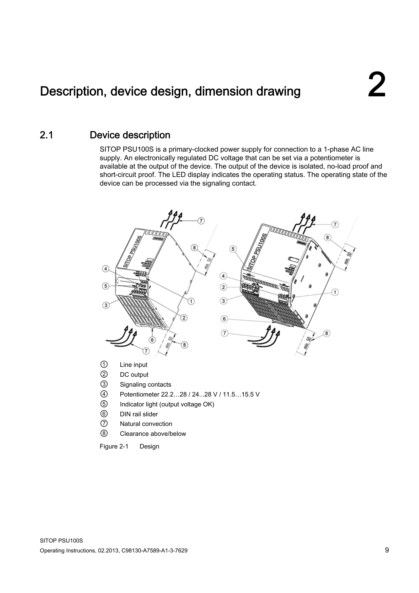 Manual for SITOP PSU100S
