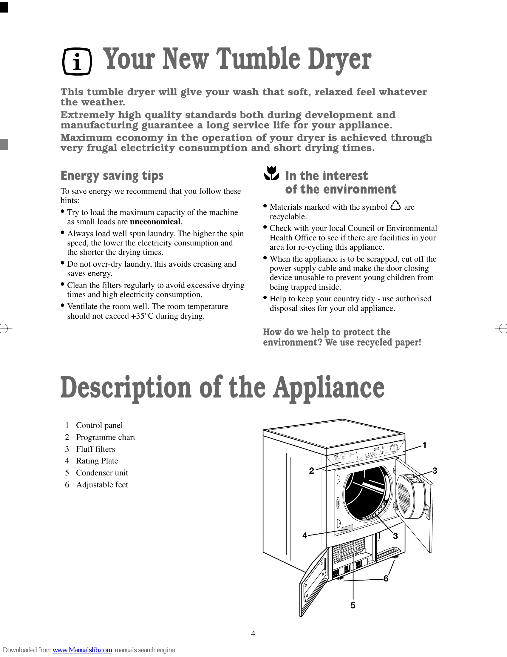 Manual for TCE 7276 W