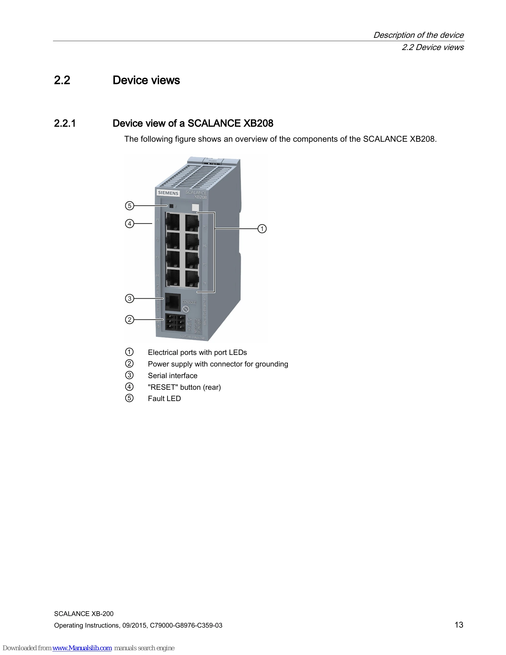 Manual for SCALANCE XB-200