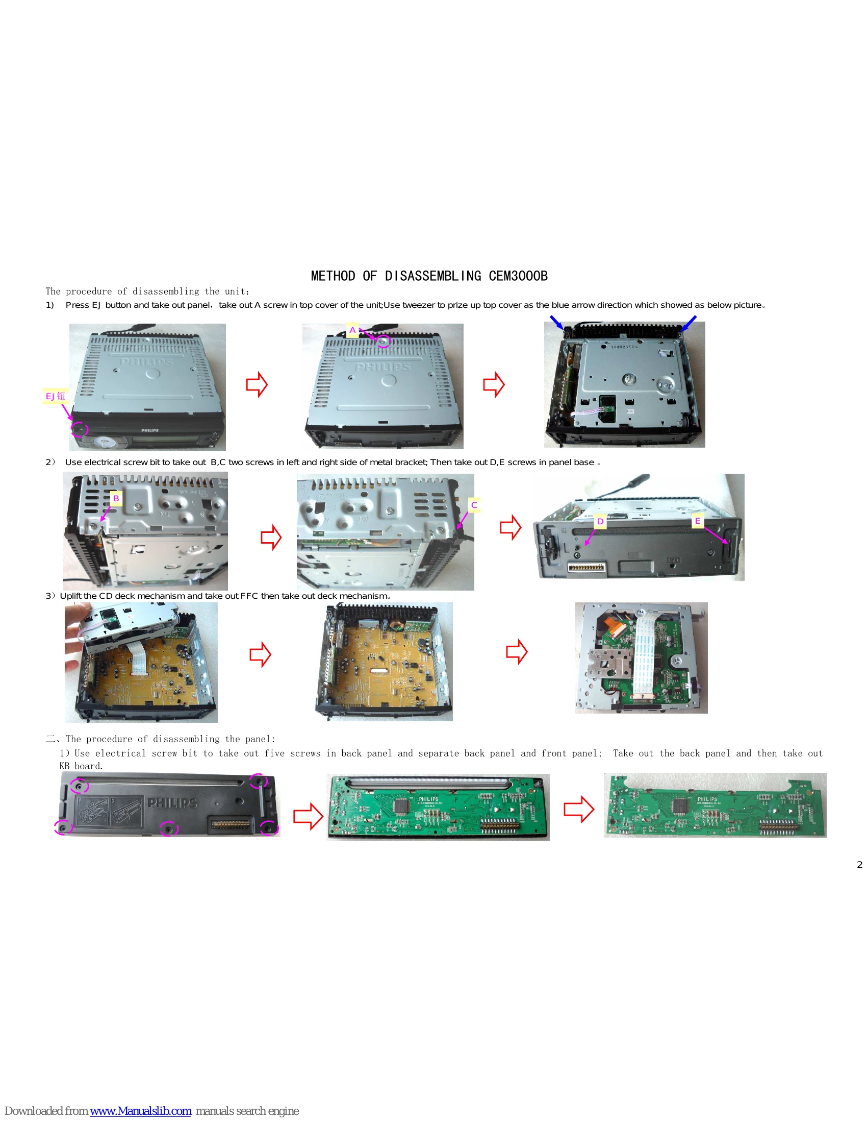 Parts/Service for CEM3000B