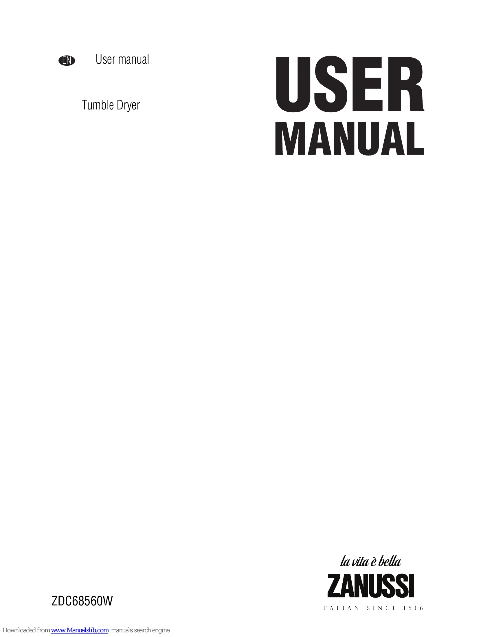 Manual for ZDC68560W