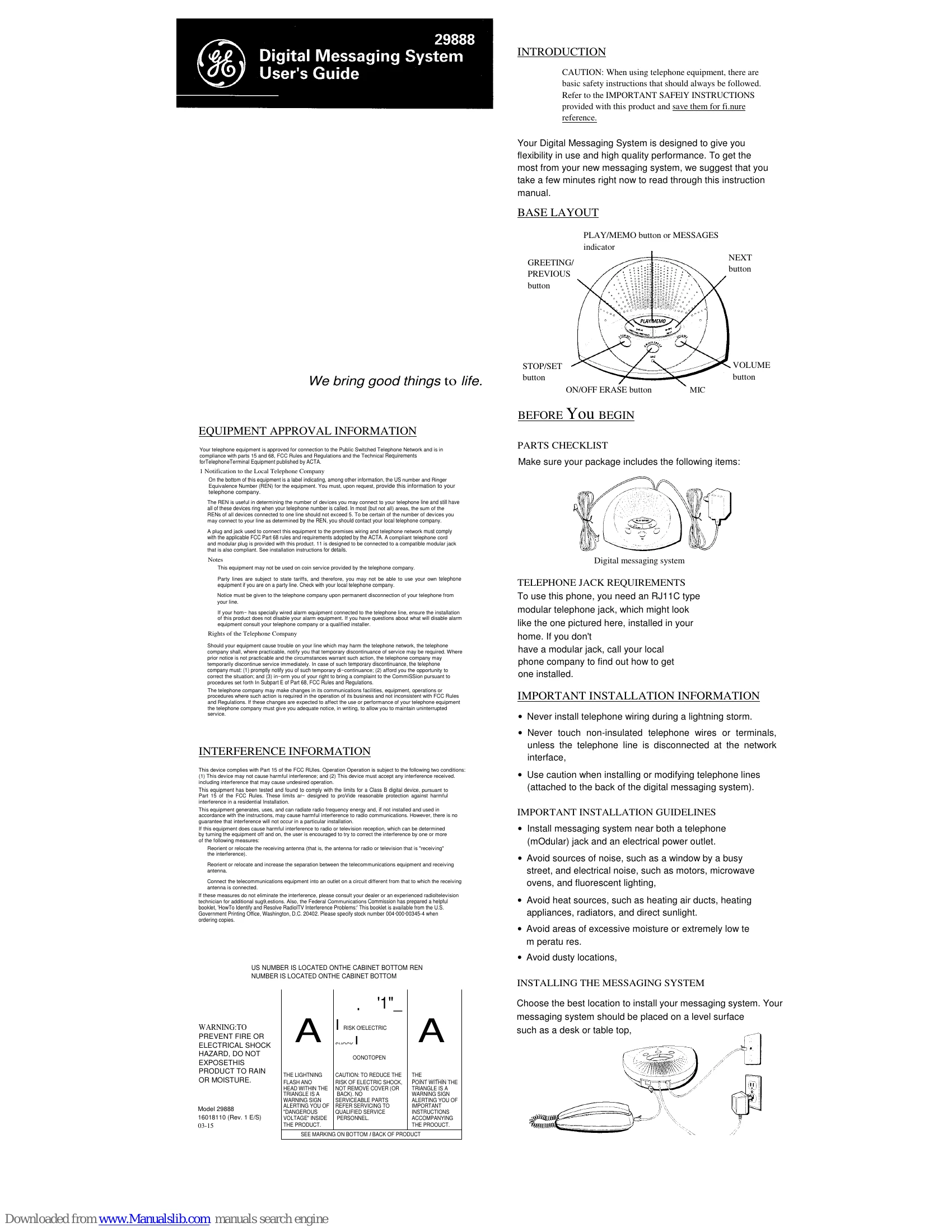 Manual for 29888