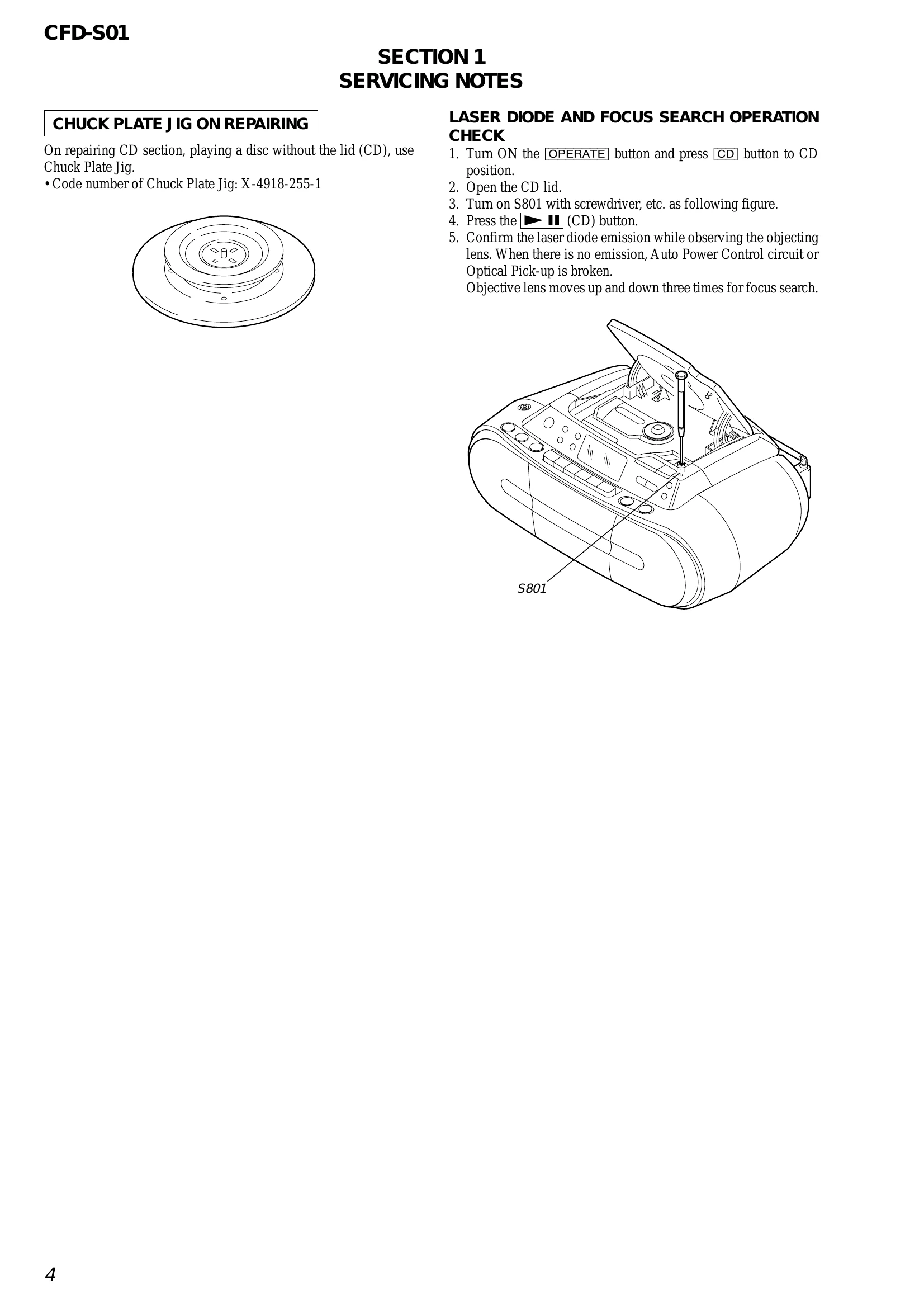 Parts/Service for CFD-S01