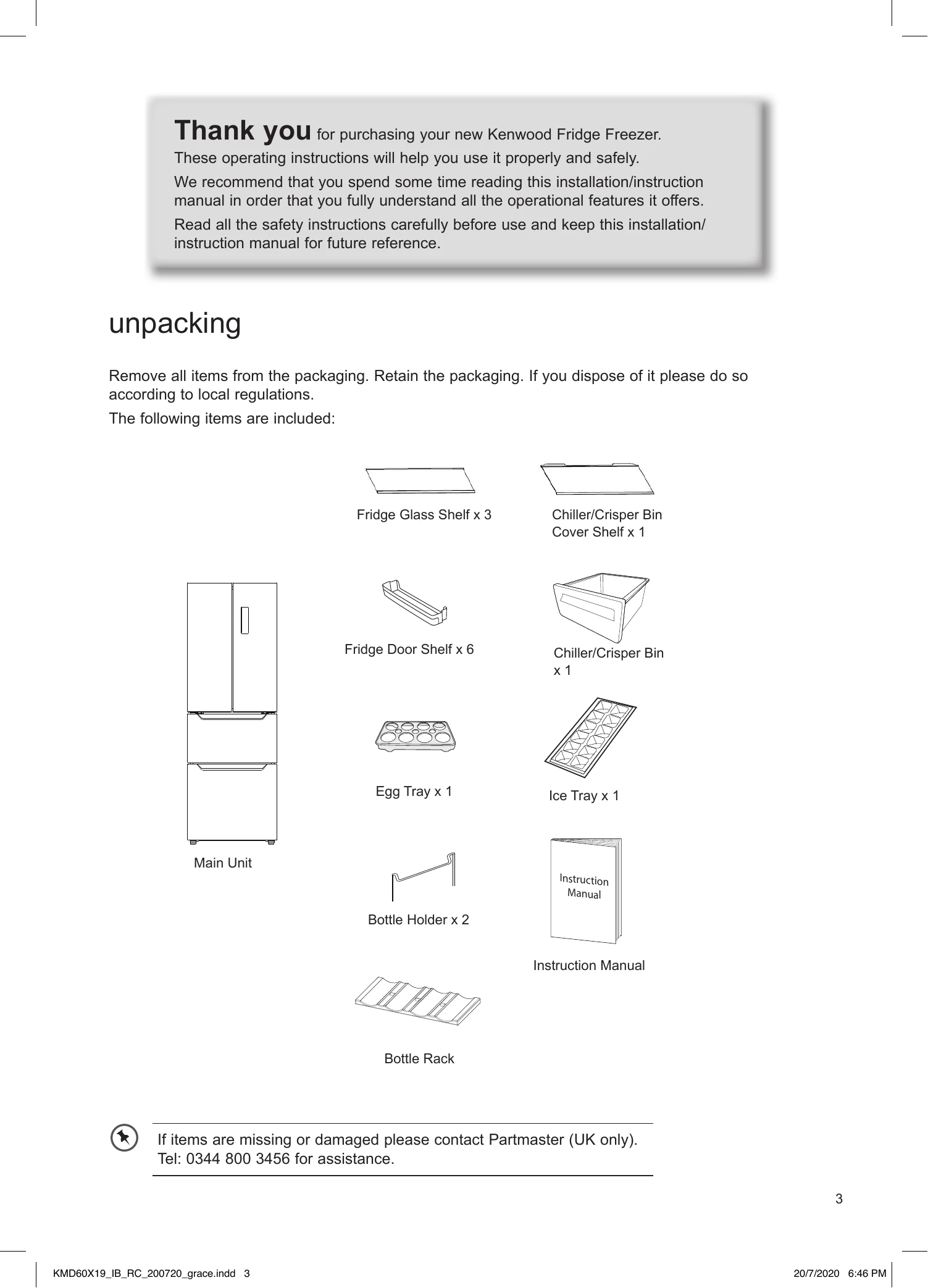 Manual for REFRIGERATOR