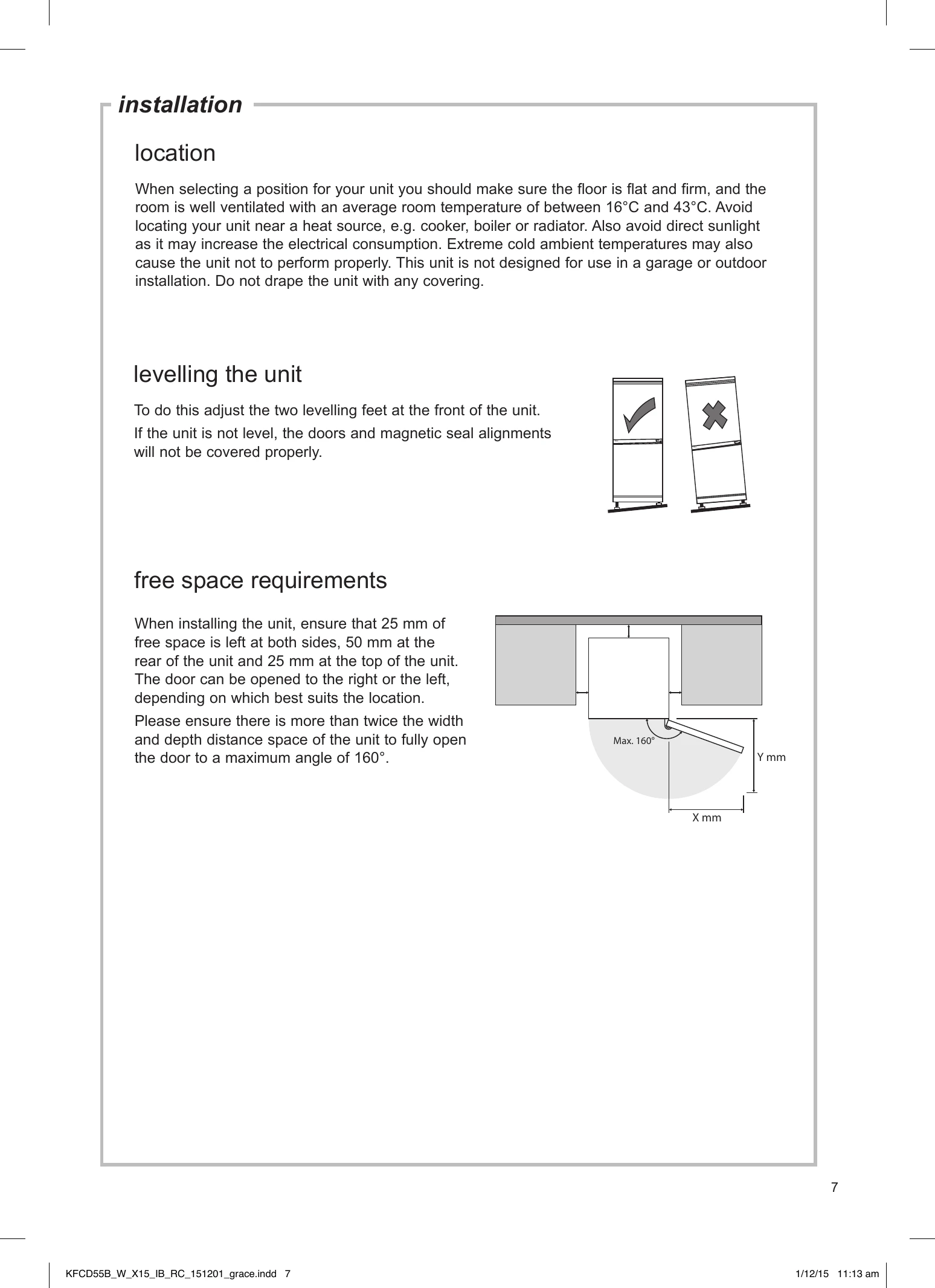 Installation Guide for KFCD55B15 / KFCD55W15 / KFCD55X15