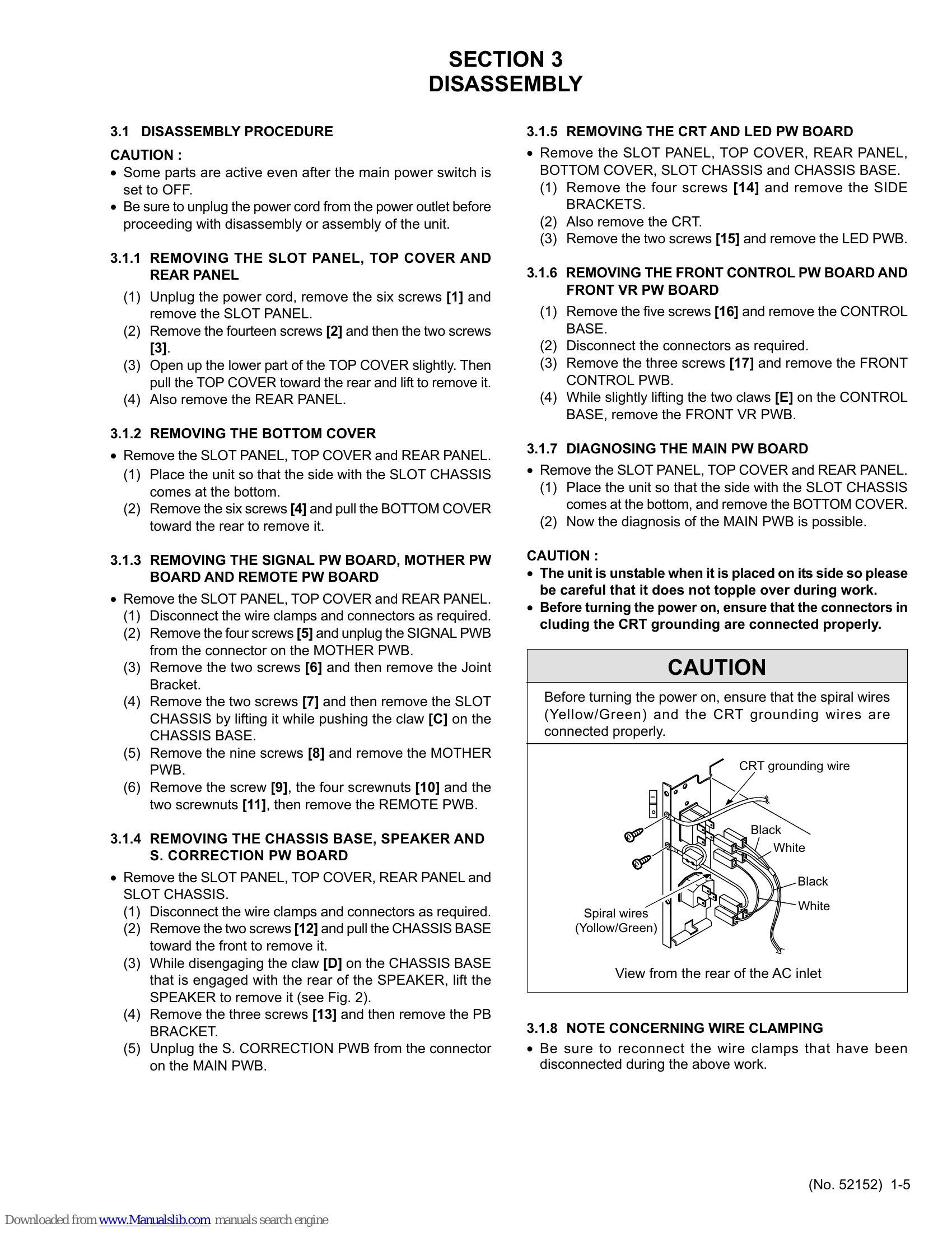 Parts/Service for DT-V1710CG