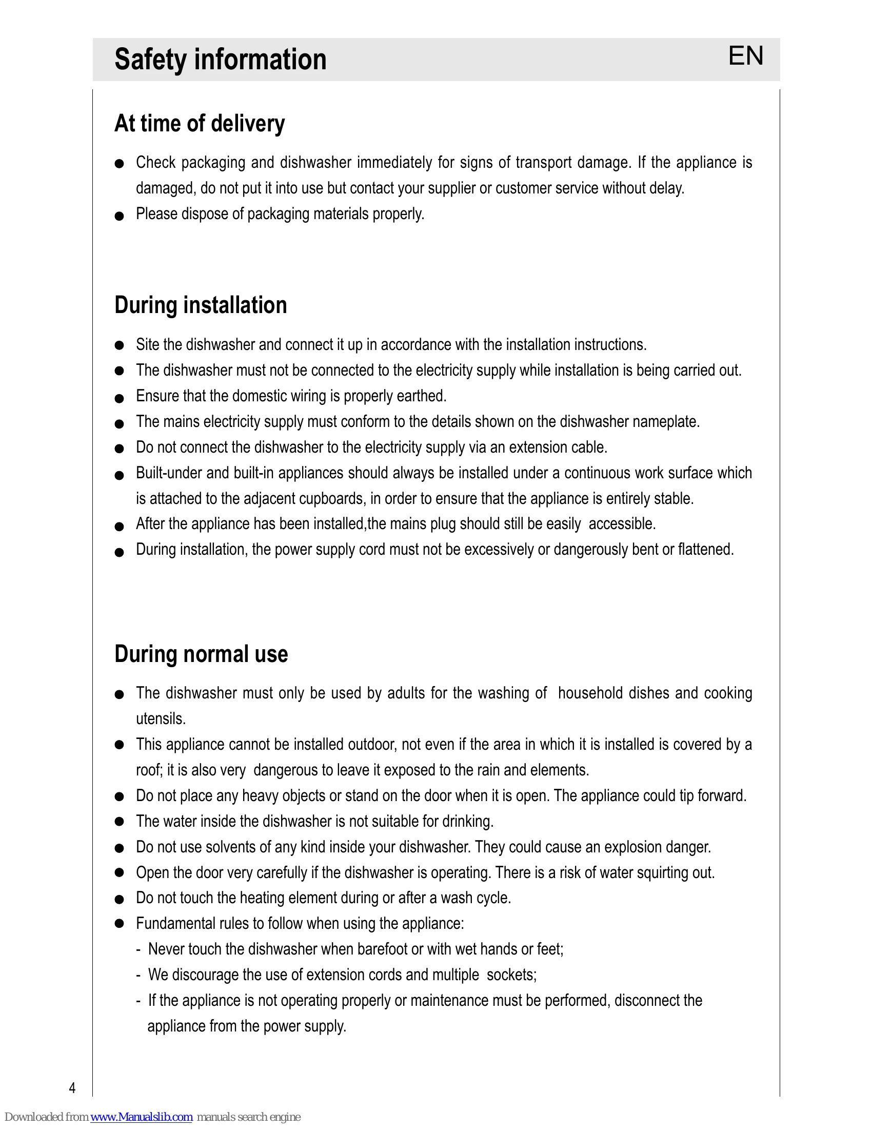 Manual for DW12-TFE1 Series