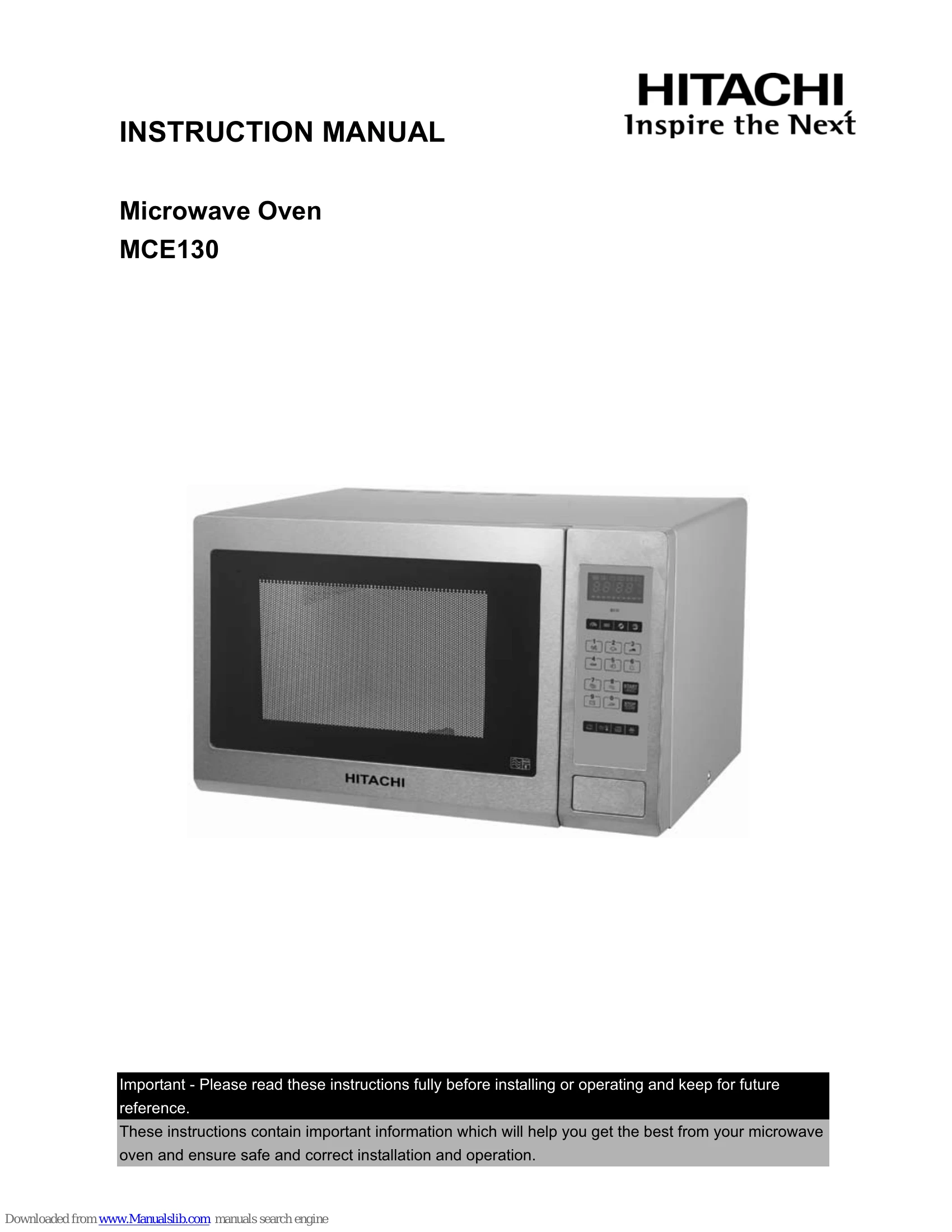 Manual for MCE130